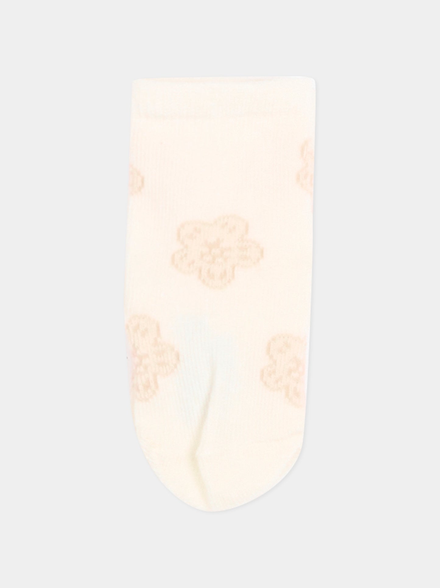 Set calzini rosa per neonata con fiori,Kenzo Kids,K61824 43B