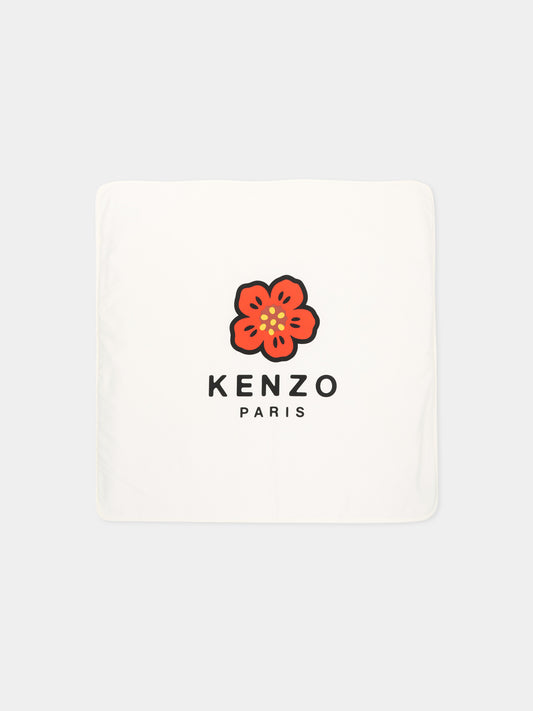 Coperta avorio per neonati con fiore Boke,Kenzo Kids,K61826 117
