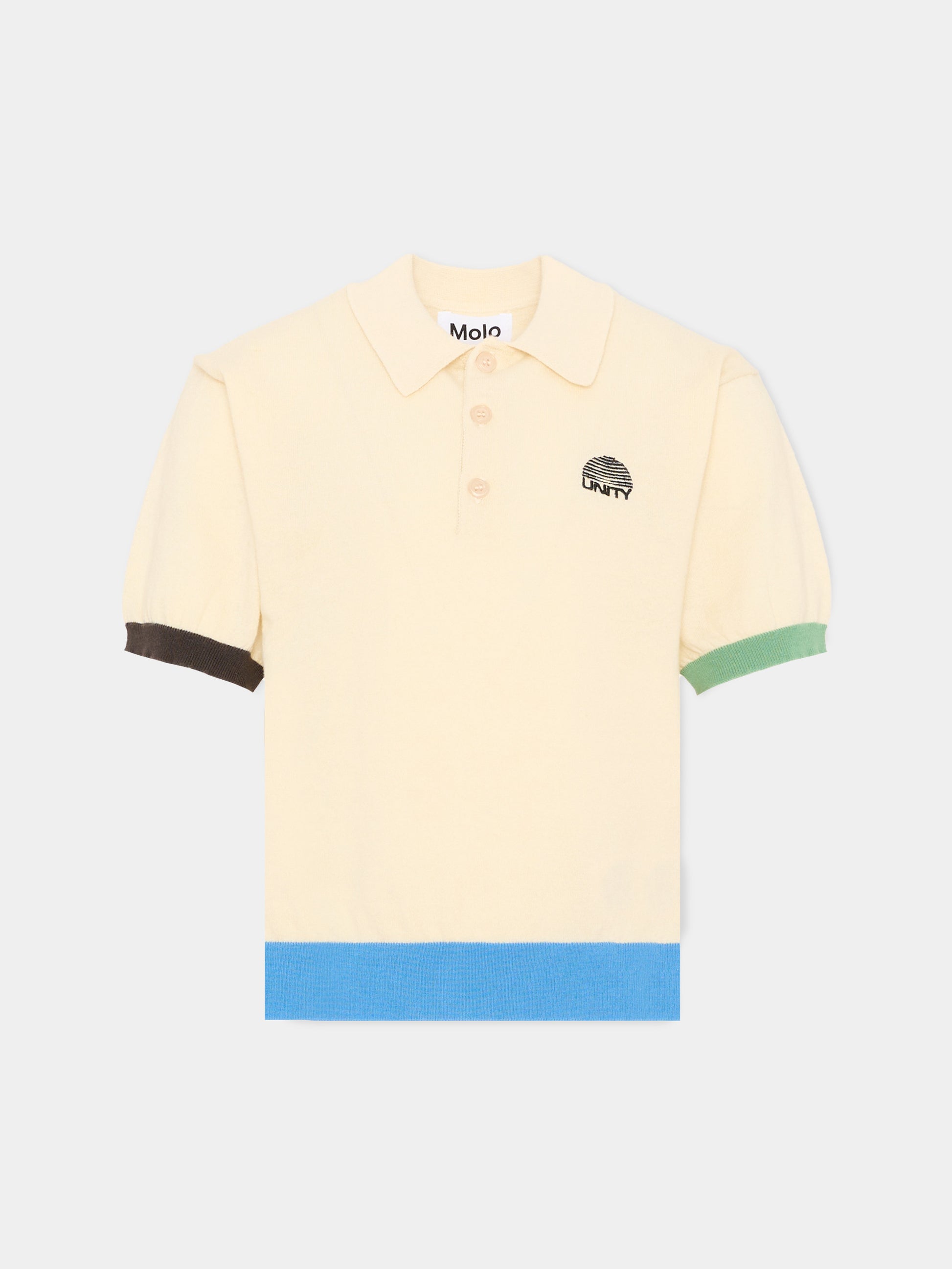 Polo beige Brooks per bambino,Molo,1S26A301 8894