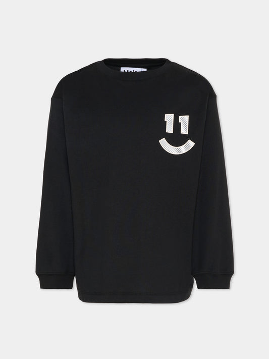 T-shirt Rube nera per bambino con smile,Molo,1S26A408 0099