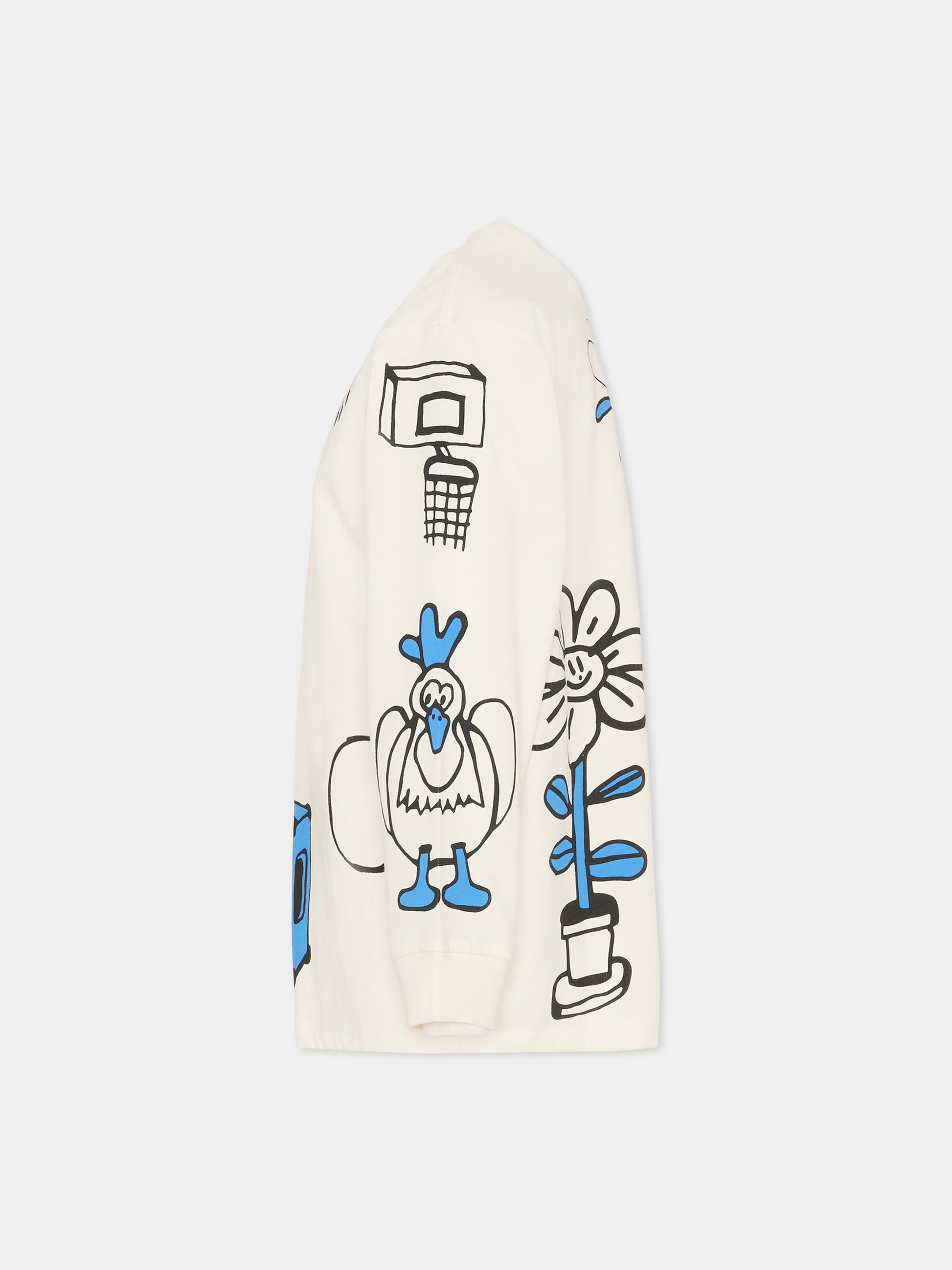 T-shirt Rube avorio per bambino con stampa chitarra,Molo,1S26A409 5632