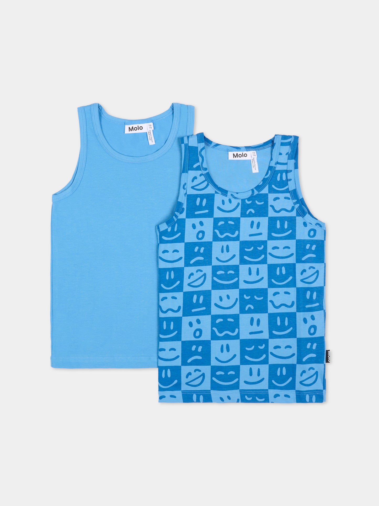 Set canottiere Jayden azzurro per bambino con smile,Molo,1S26Q101 9749