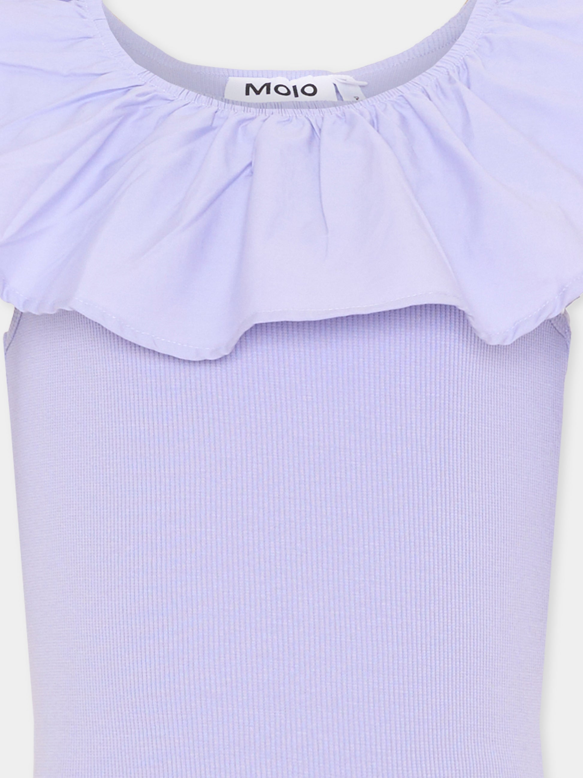 Top lilla Reca per bambina con volant,Molo,2S26A204 5622