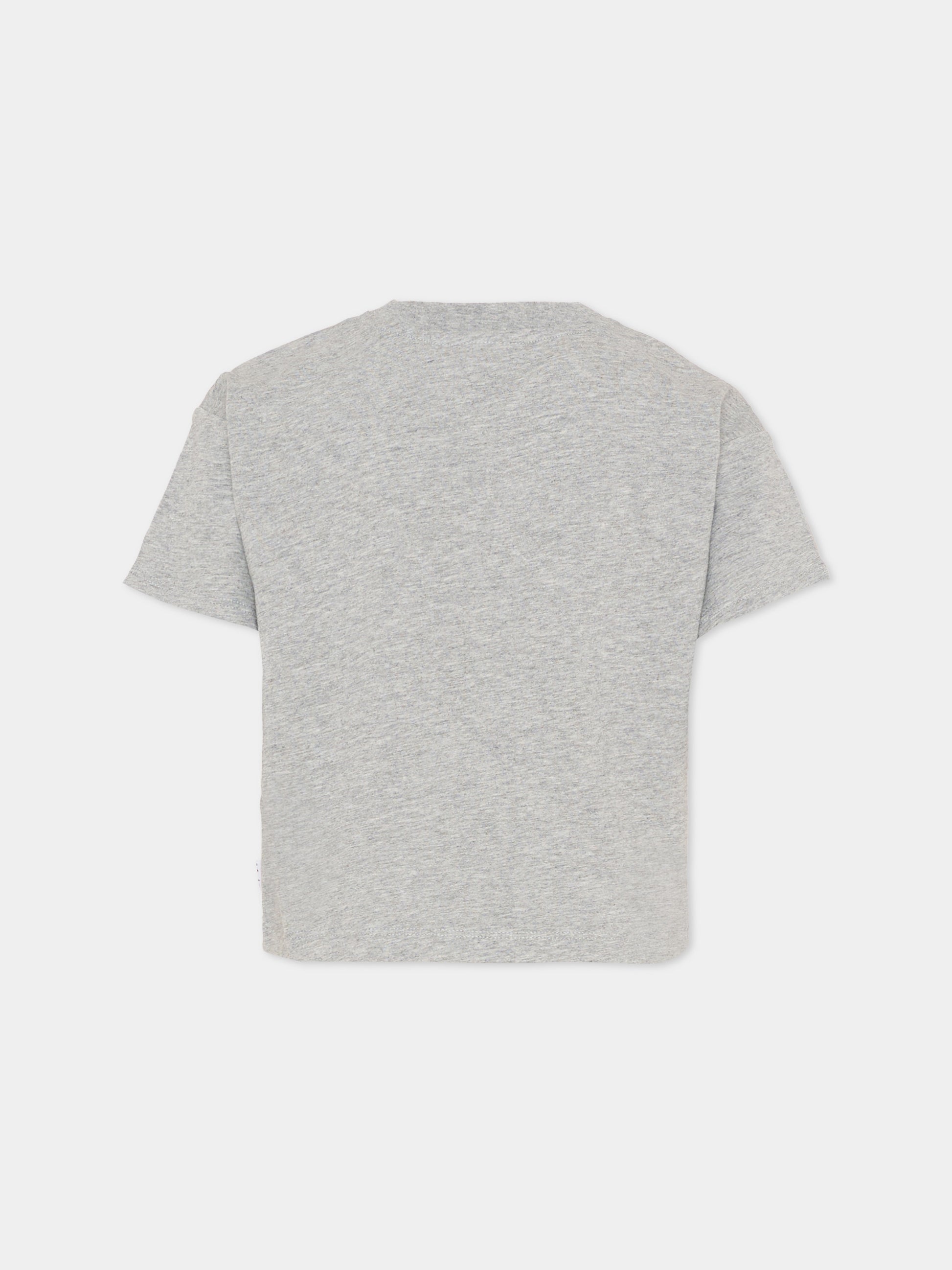 T-shirt Reinette crop grigia per bambina con arcobaleno,Molo,2S26A210 1046