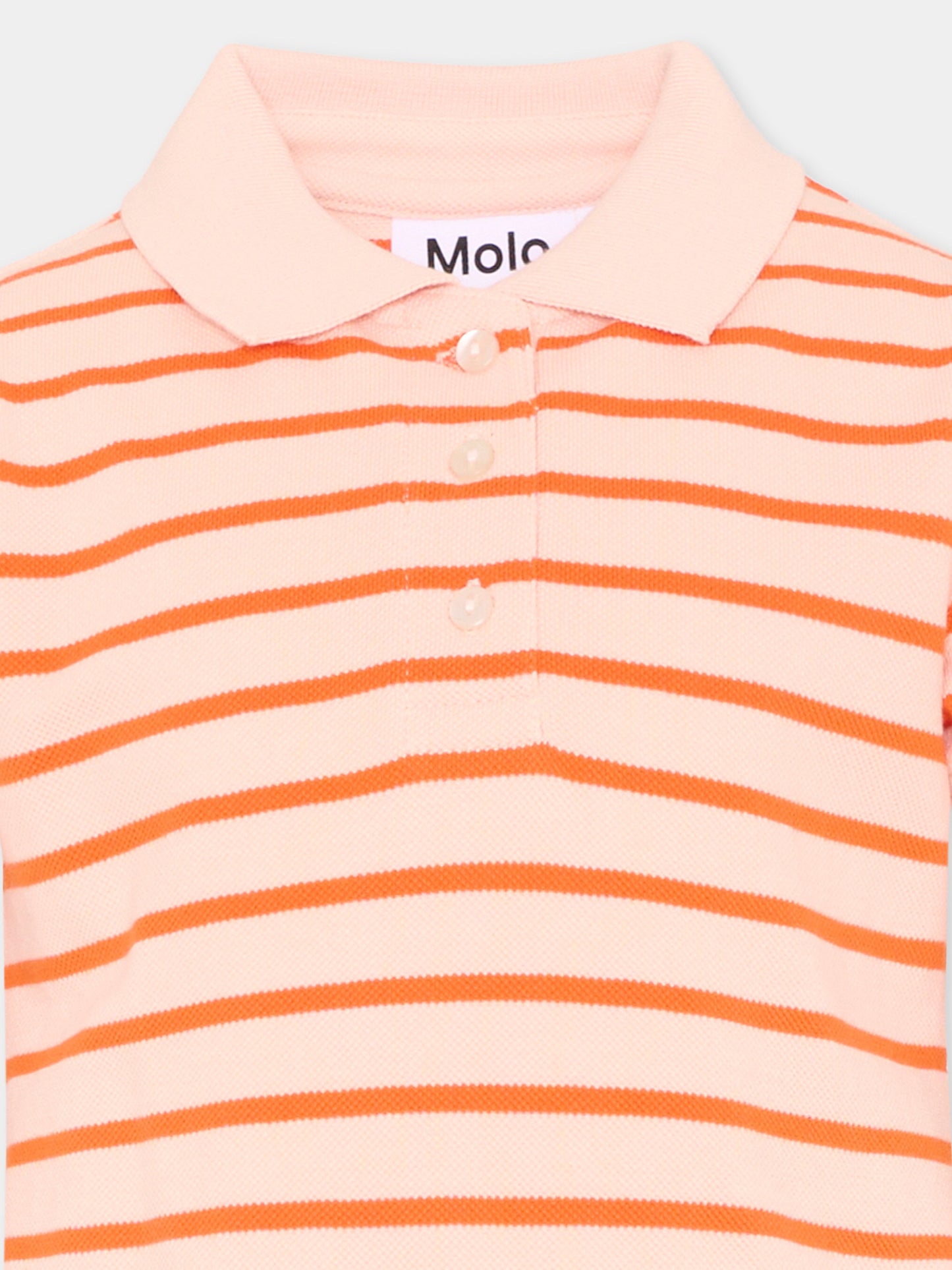 Polo rosa Raki per bambina a righe,Molo,2S26A221 9491