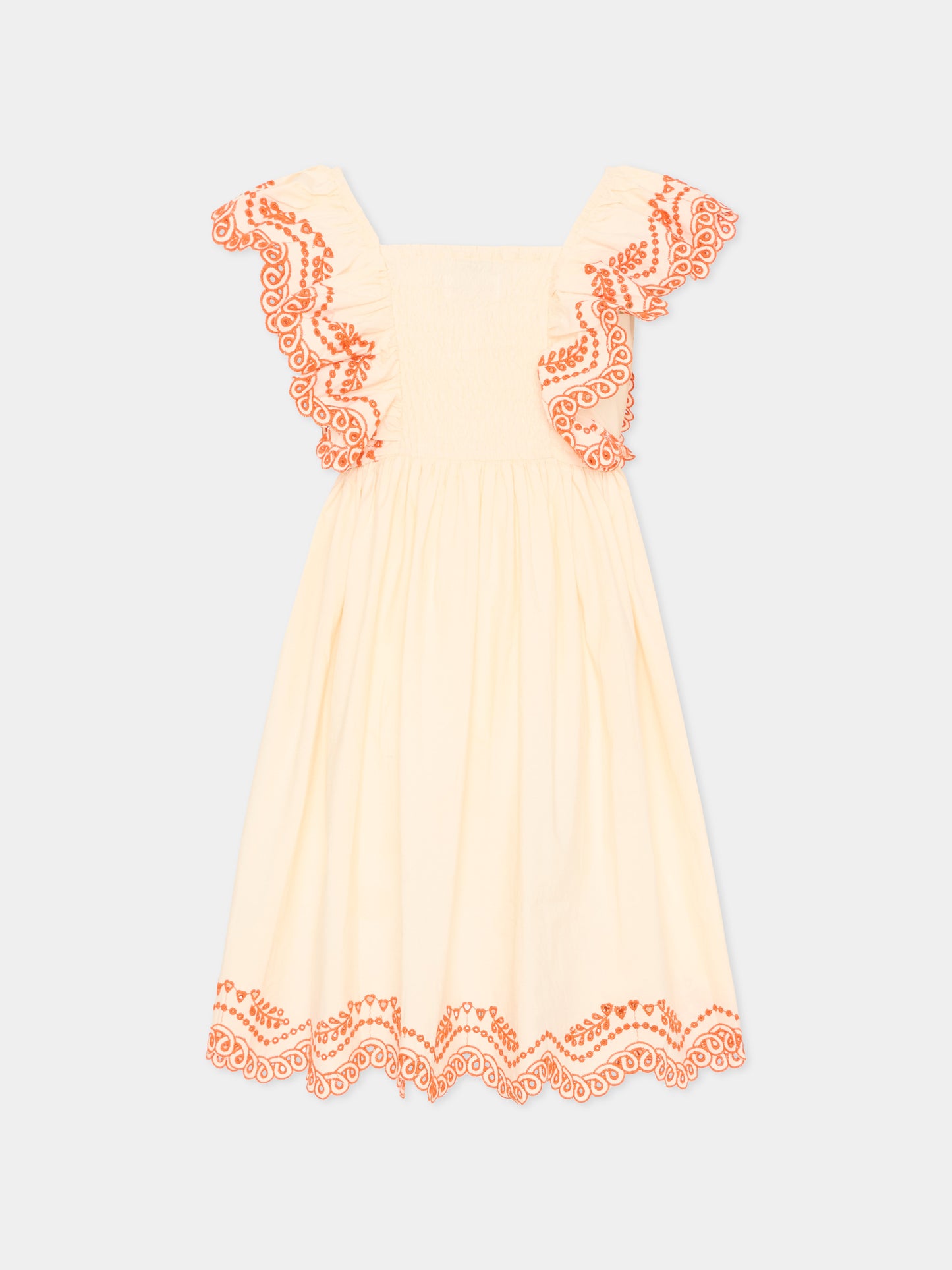 Vestito avorio Clementine per bambina ricamato,Molo,2S26E107 2444