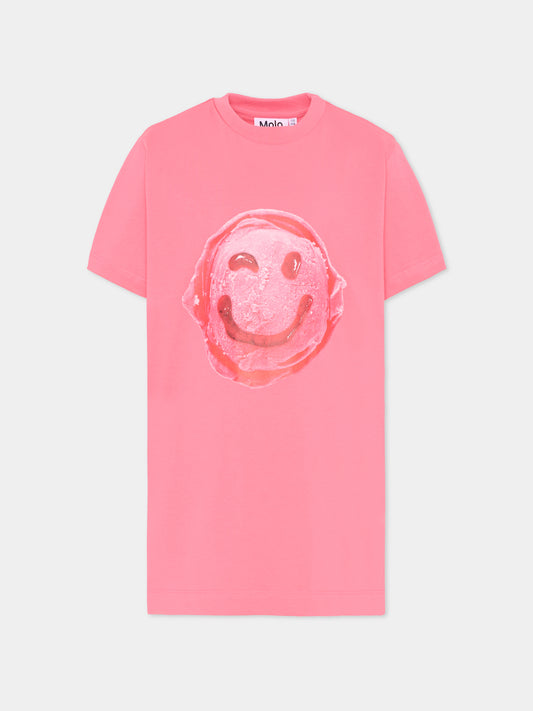 Vestito Clarabella rosa per bambina con smile,Molo,2S26E111 5203