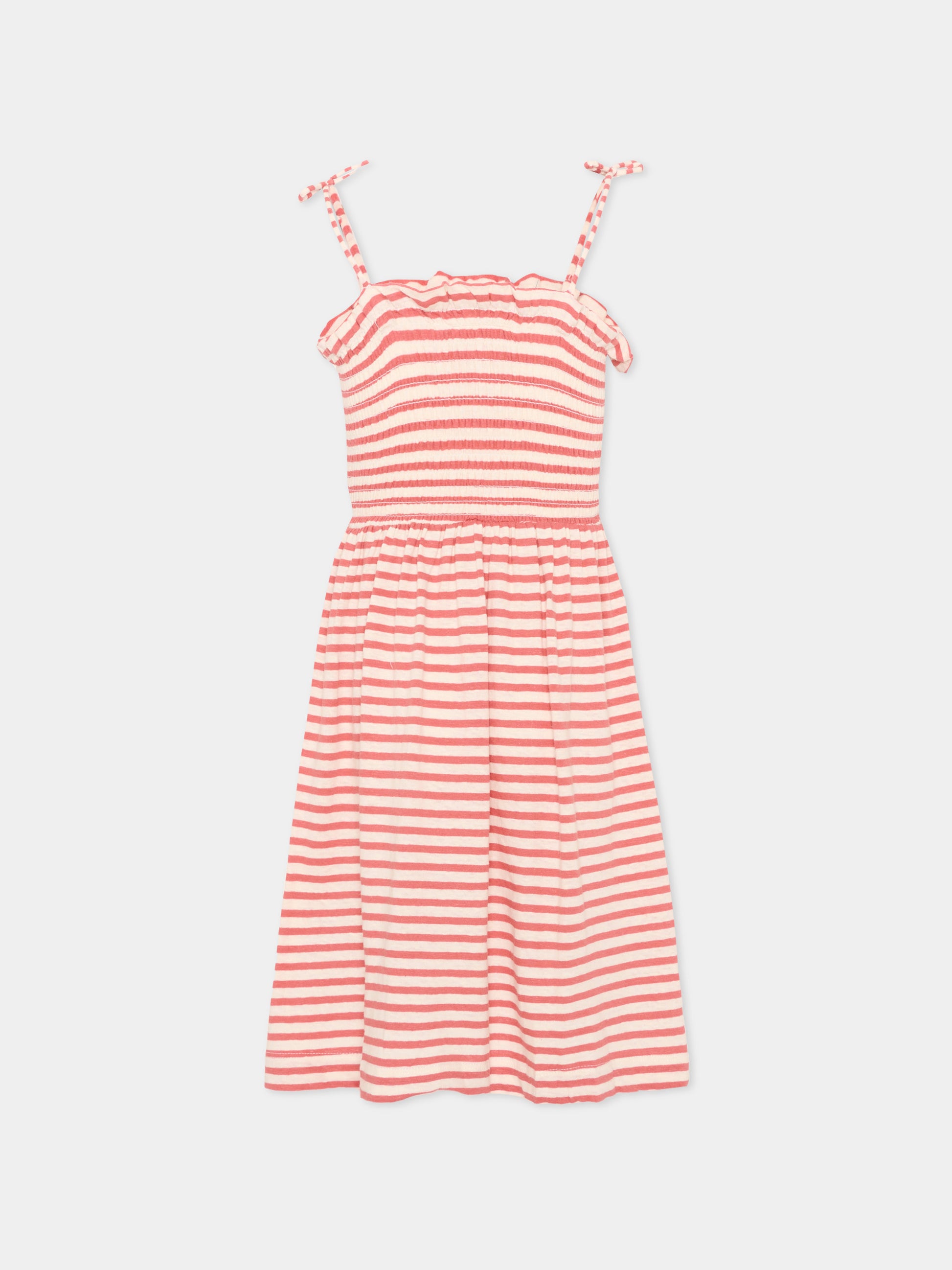 Vestito rosso Cheryl per bambina a righe,Molo,2S26E124 9583