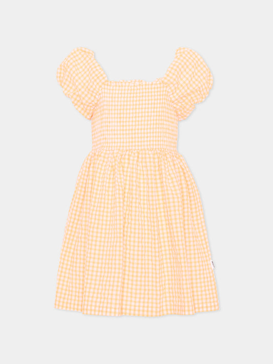 Vestito arancione Cherisla per bambina vichy,Molo,2S26E138 9490