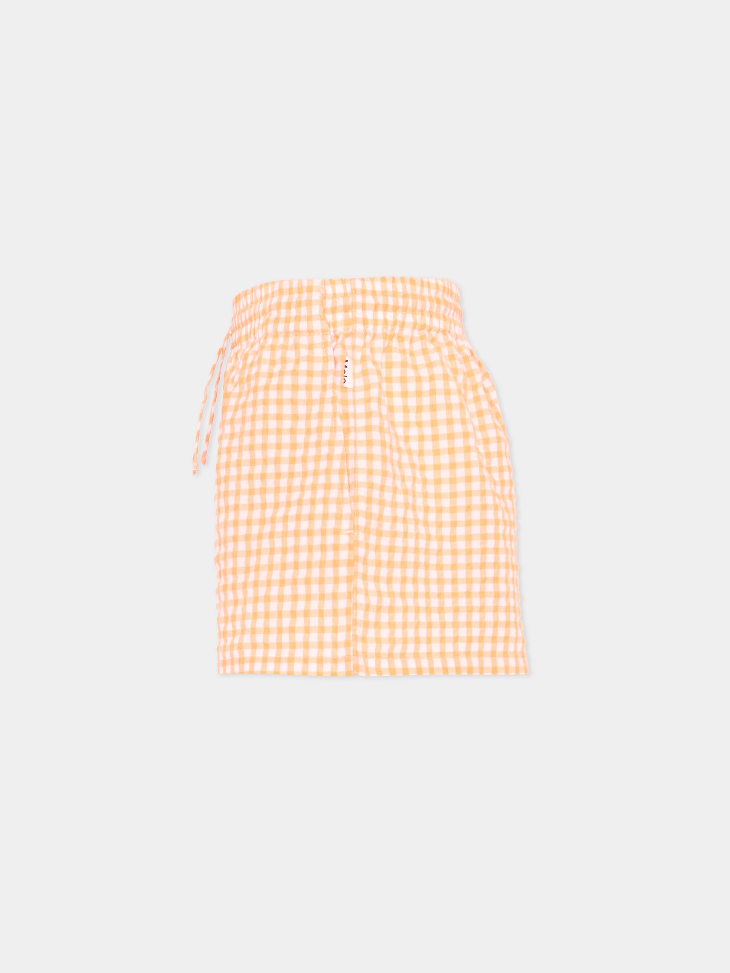 Shorts arancioni Addie per bambina vichy,Molo,2S26H118 9490