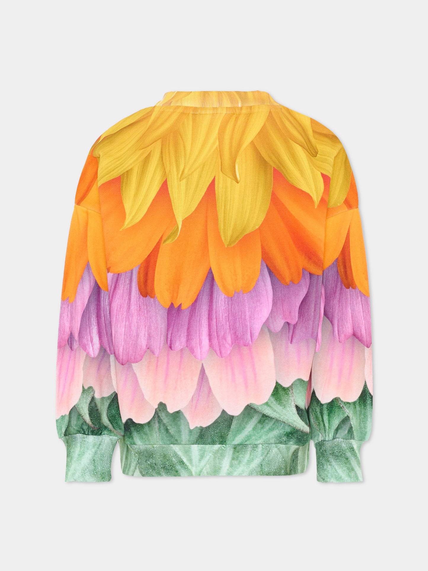 Felpa Maxi multicolor per bambina con petali,Molo,2S26J204 9824