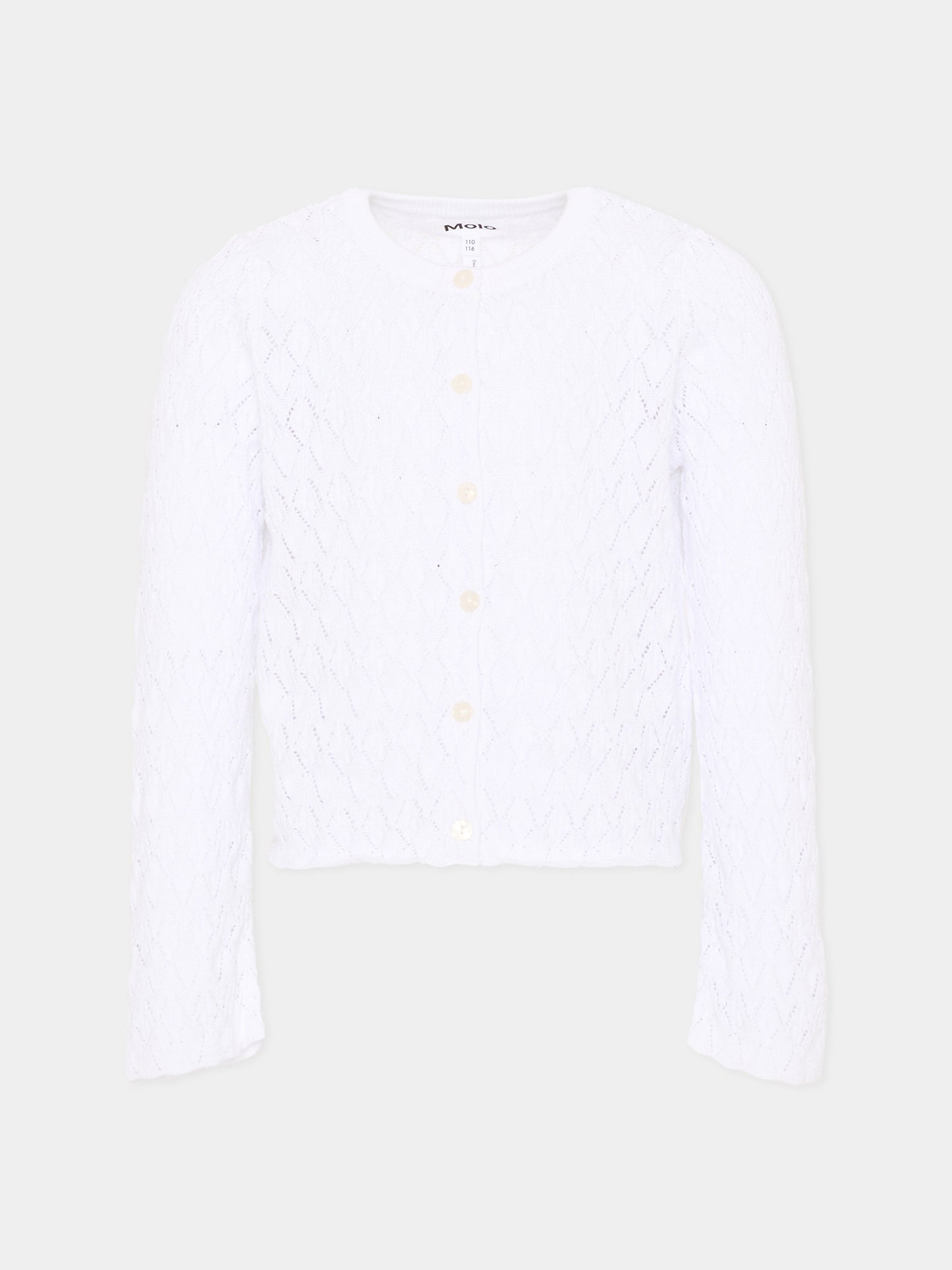 Cardigan bianco Gigi per bambina traforato,Molo,2S26K309 5636