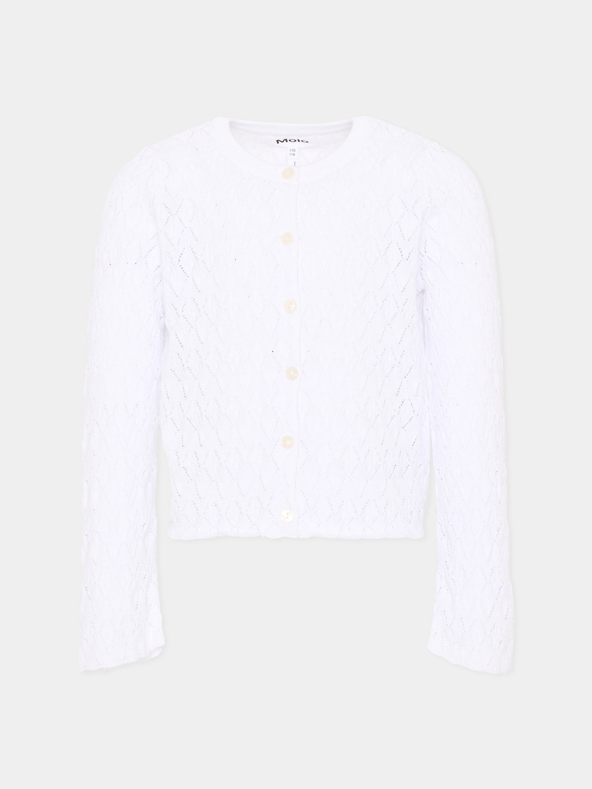 Cardigan bianco Gigi per bambina traforato,Molo,2S26K309 5636