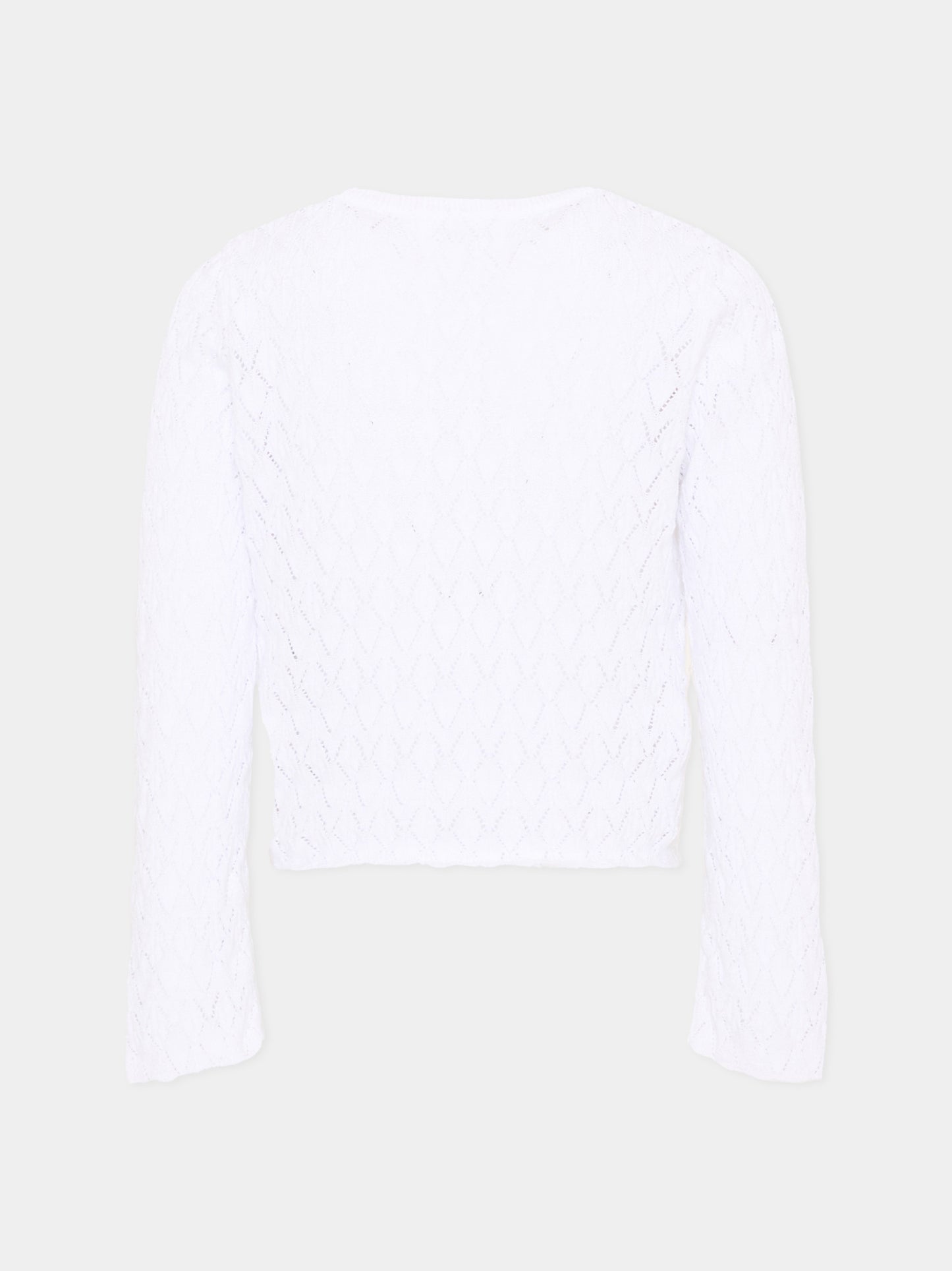 Cardigan bianco Gigi per bambina traforato,Molo,2S26K309 5636
