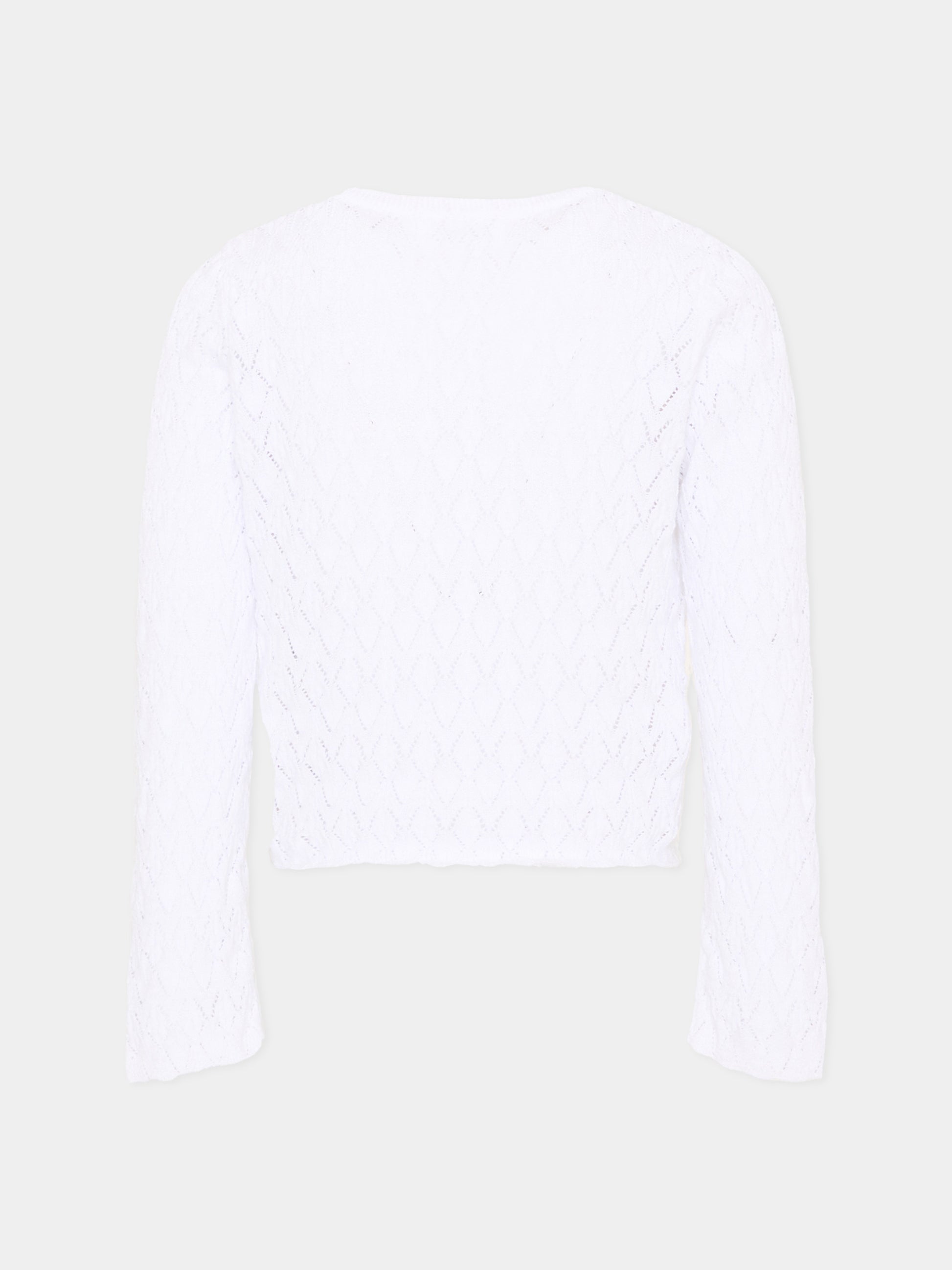 Cardigan bianco Gigi per bambina traforato,Molo,2S26K309 5636