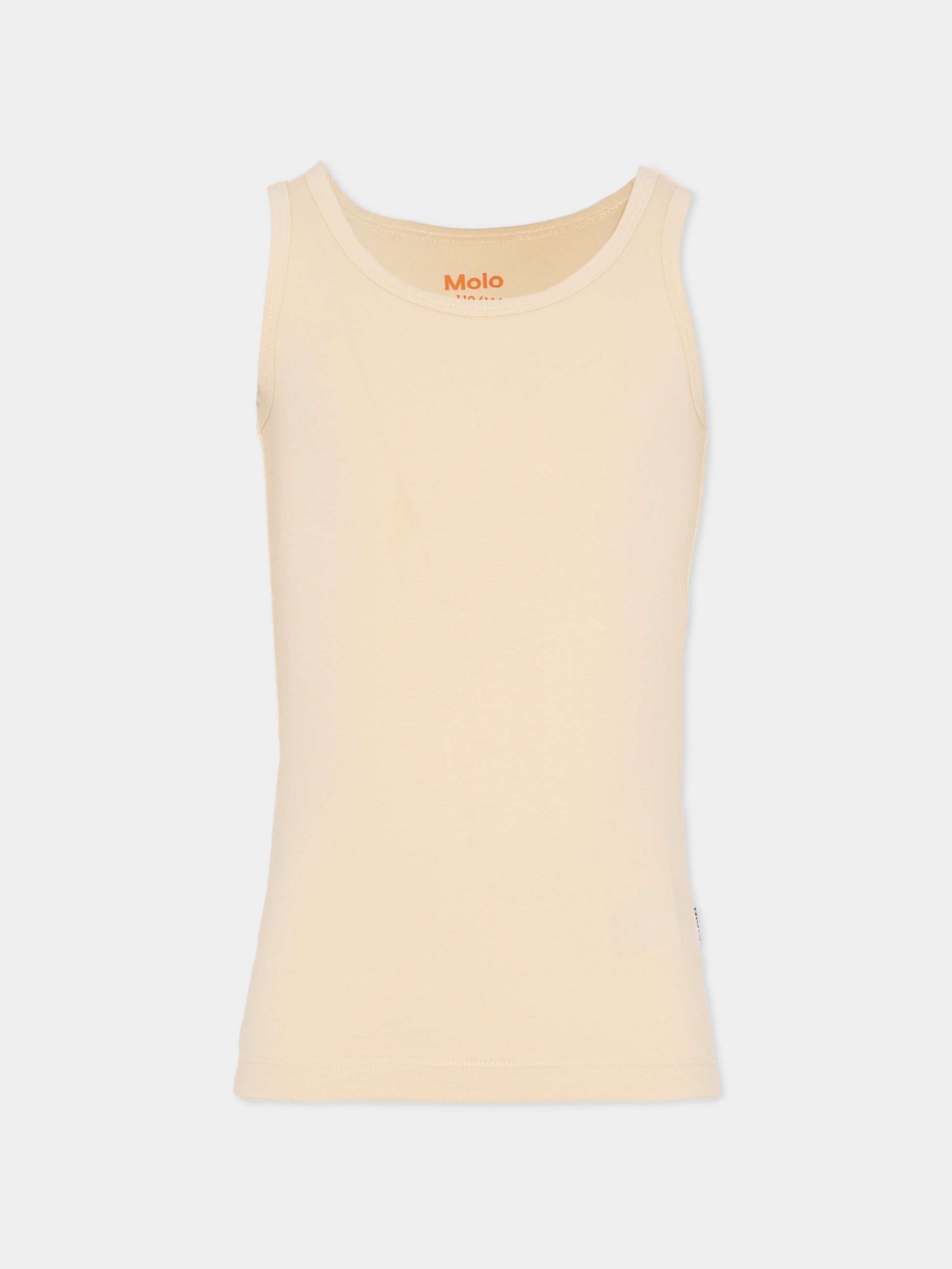 Set canottiere Jeanie beige per bambina con cuori,Molo,2S26Q801 9499