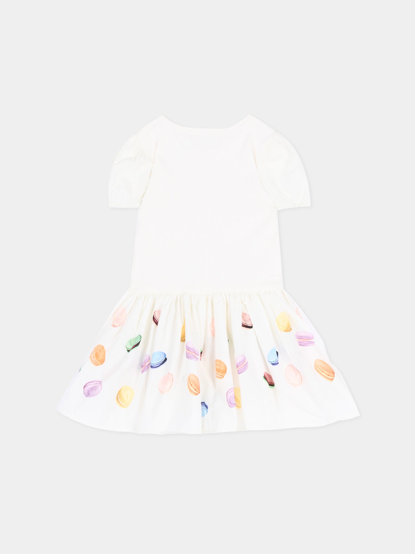 Vestito avorio Caitlin per neonata con macarons,Molo,4S26E109 9834