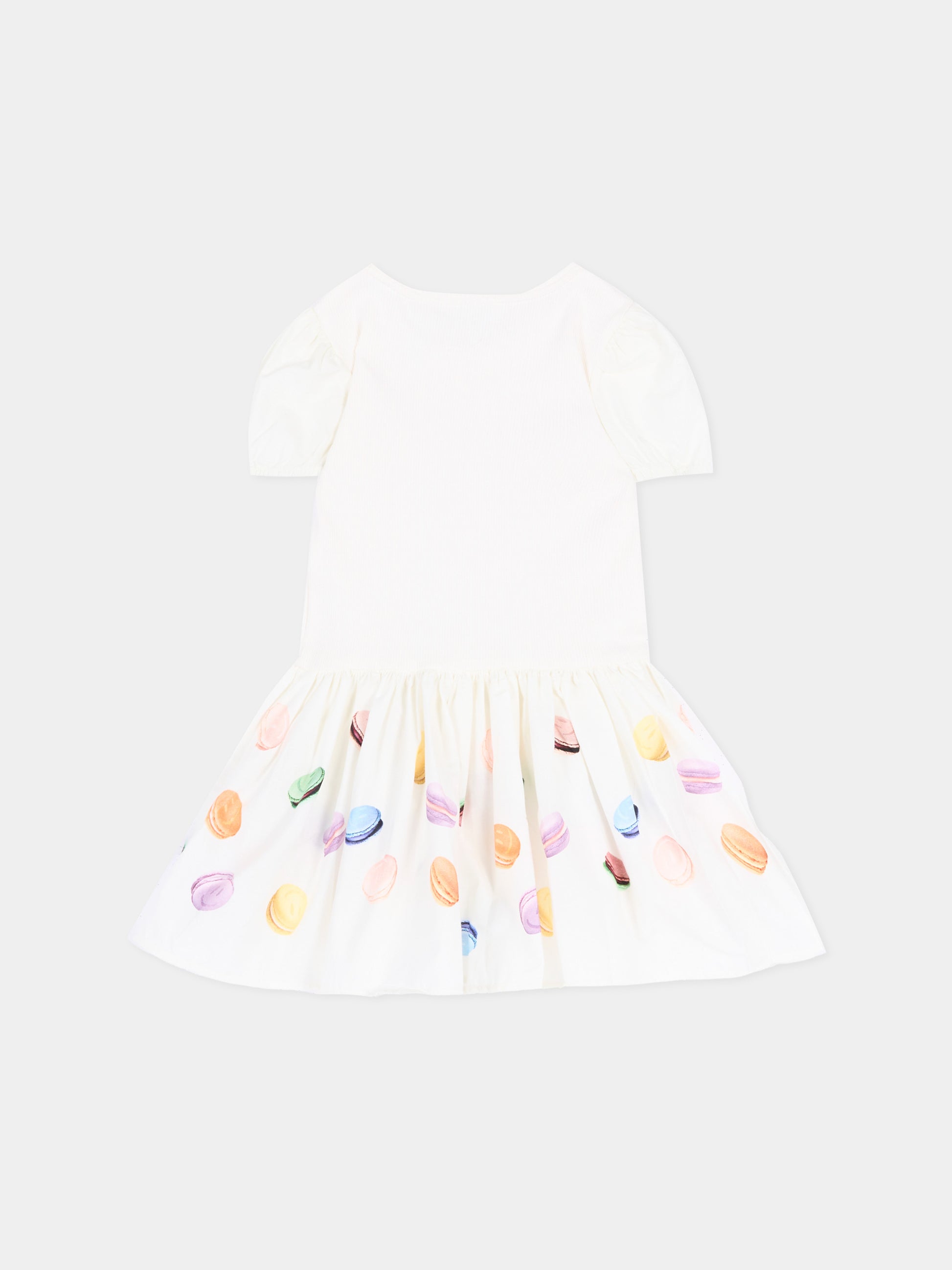 Vestito avorio Caitlin per neonata con macarons,Molo,4S26E109 9834