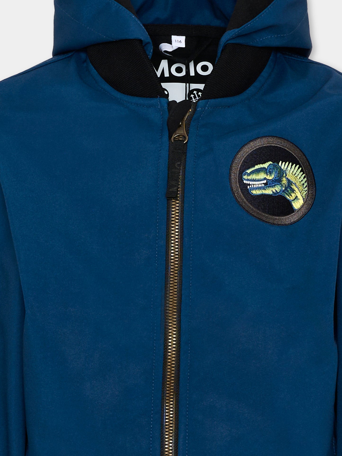 Giubbotto blu Cloudy per bambino con stampa dinosauri,Molo,5S26L102 5618