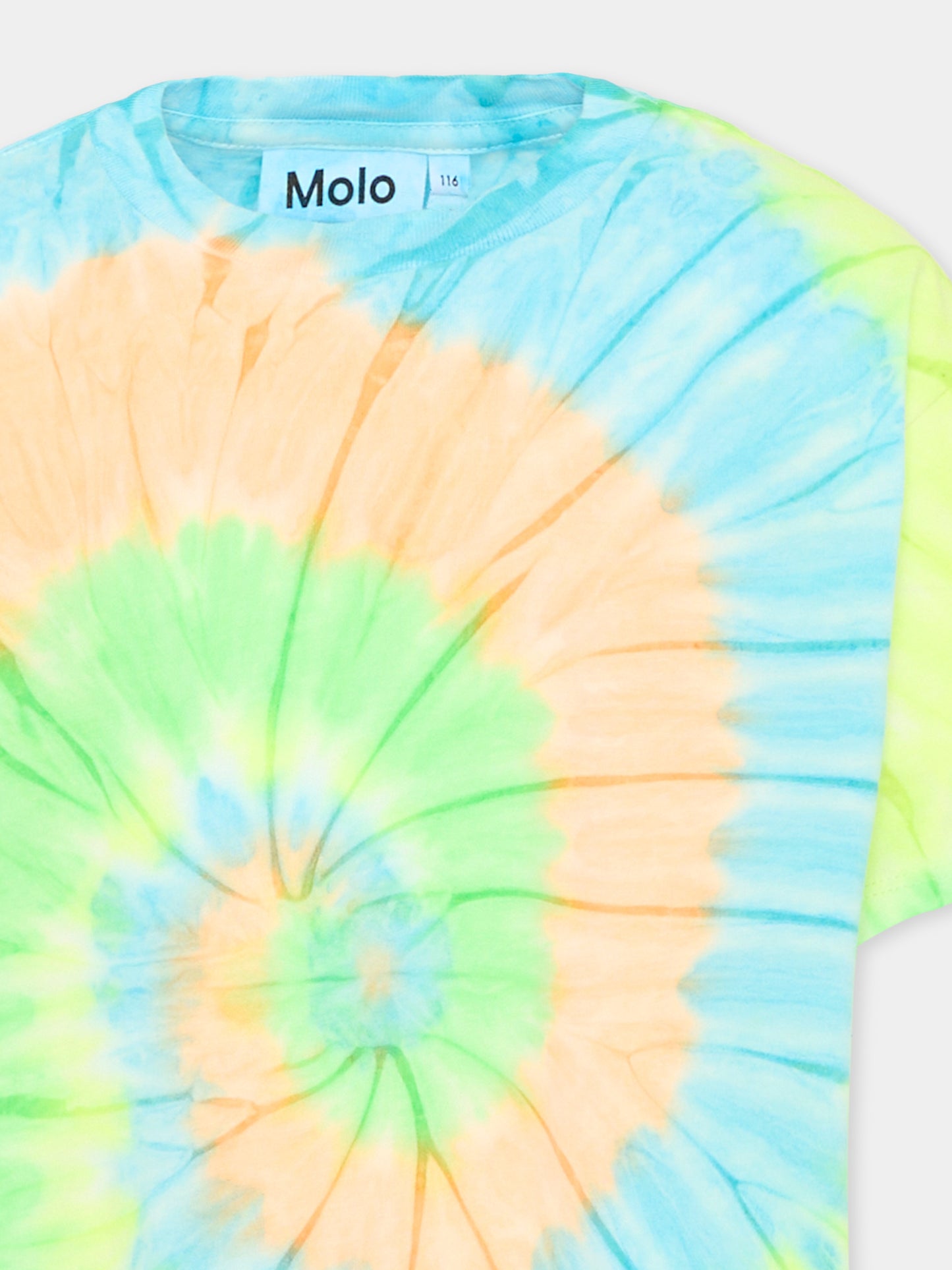 T-shirt multicolor Riley per bambini tie-dye,Molo,6S26A213 9898