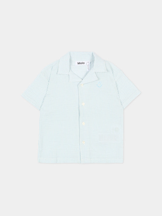 Camicia celeste Eyou per neonato a righe,Molo,6S26C202 9568