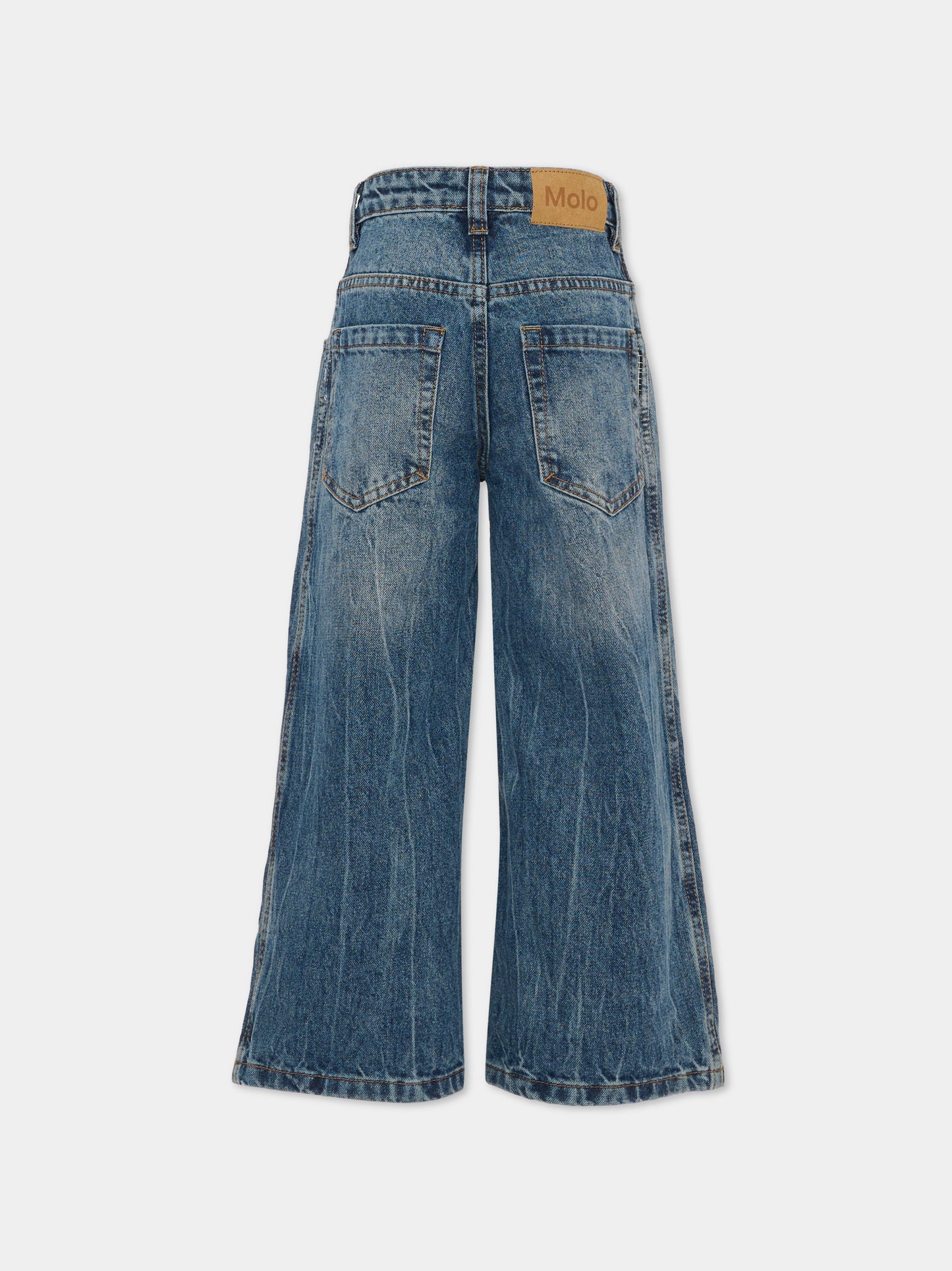 Jeans Askio denim per bambini con simbolo della pace,Molo,6S26I112 5662