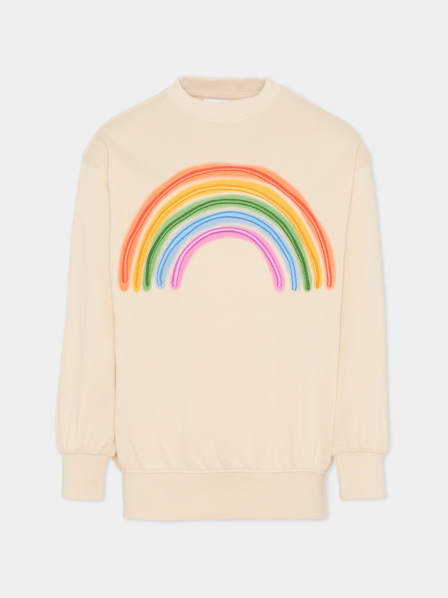 Felpa Monti beige per bambini con arcobaleno,Molo,6S26J204 9821