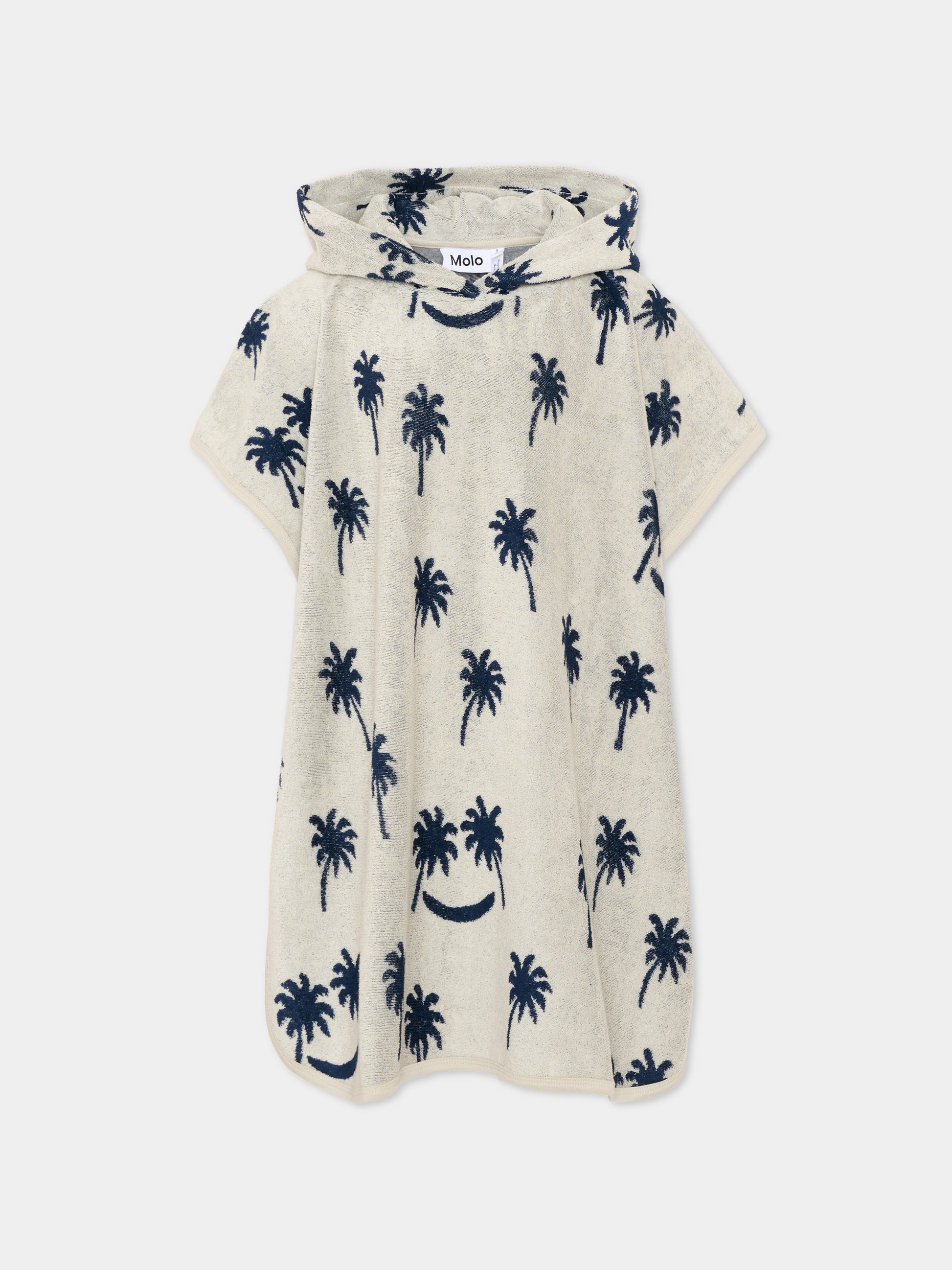 Accappatoio grigio Beach Cover Up per bambino con palme,Molo,7S26Y101 9519
