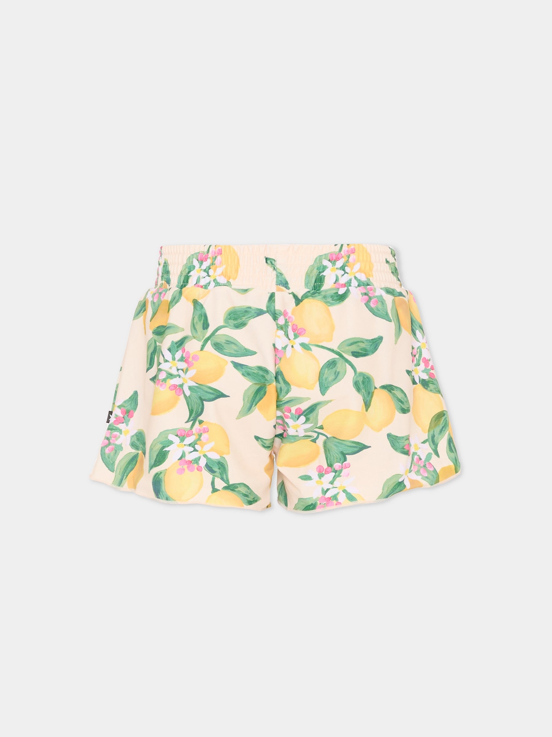 Shorts Nicci Anti UV multicolor per bambina con limoni,Molo,8S26P301 9505