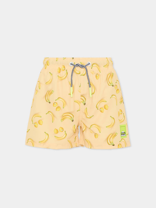 Boxer mare Niko giallo per bambino con banane e limoni,Molo,8S26P402 9501