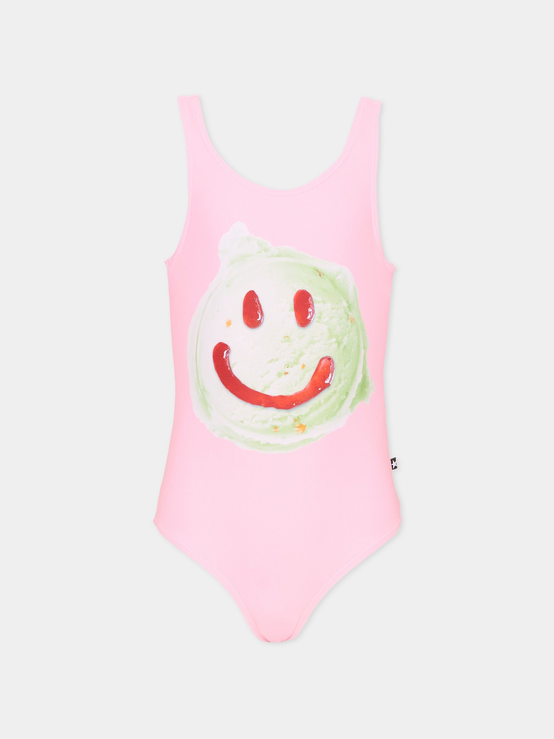 Costume intero Nika rosa per bambina con smile,Molo,8S26P509 5202