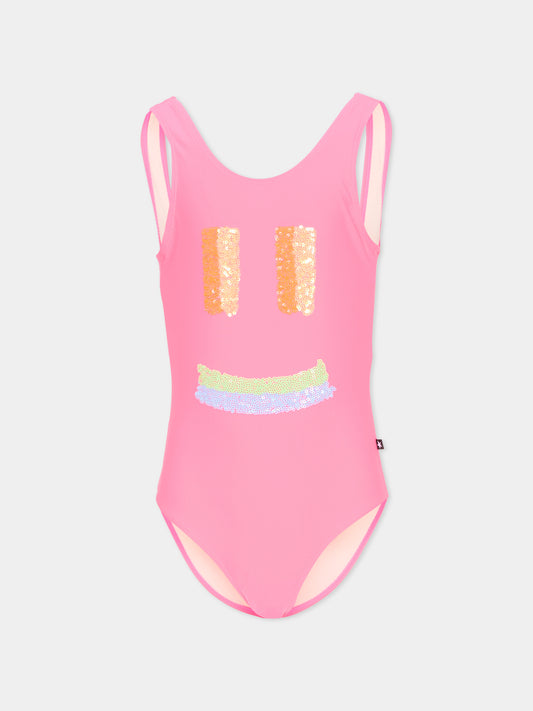 Costume fucsia Nika per bambina con smile,Molo,8S26P509 5223