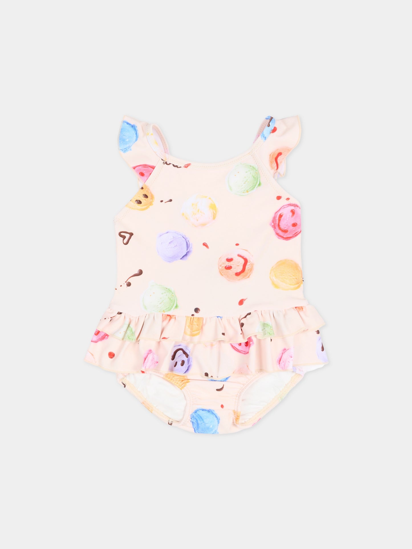 Costume intero Nalani beige per neonata con smile,Molo,8S26P524 9502