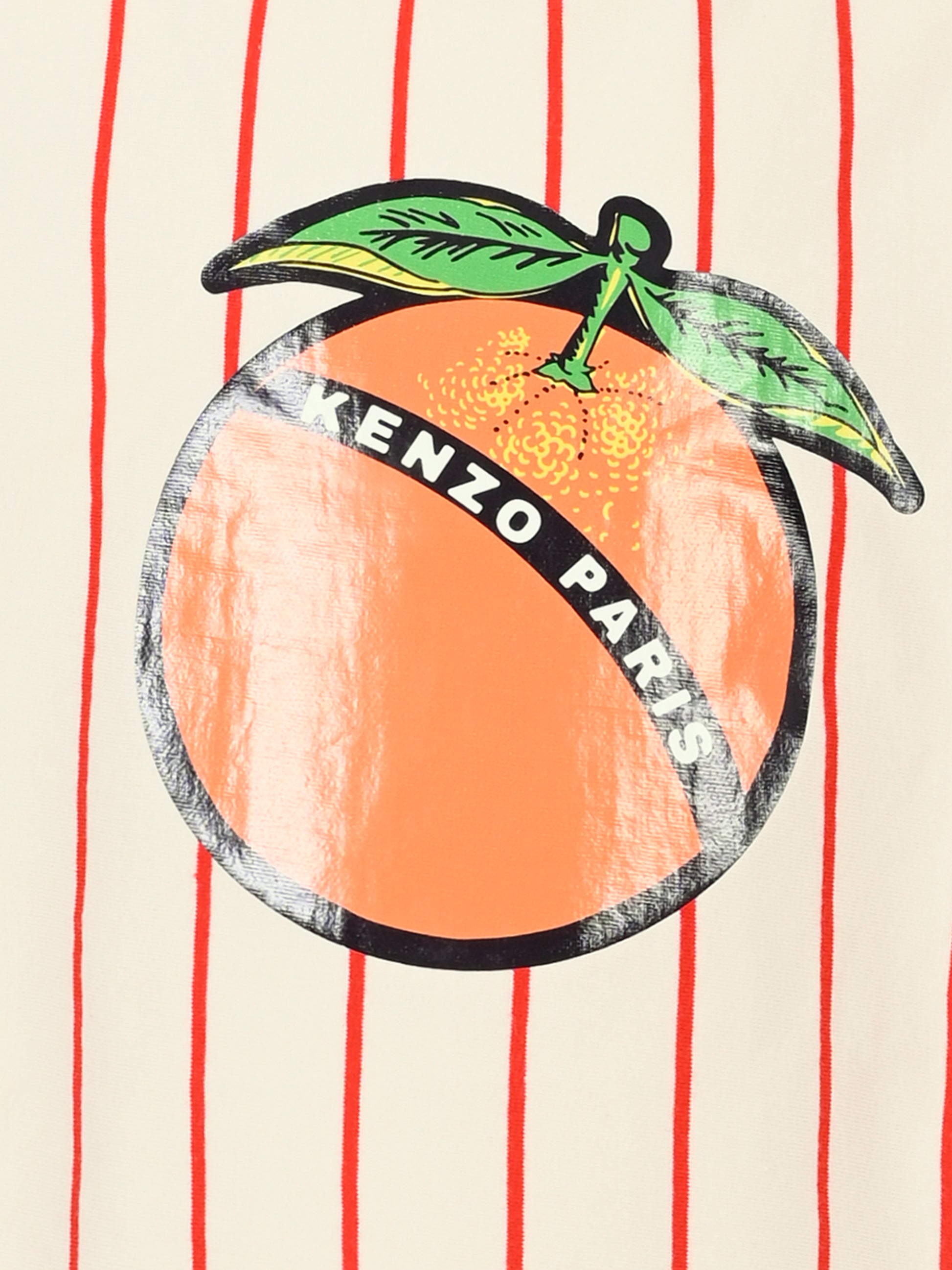 T-shirt multicolor per bambina con arancia,Kenzo Kids,K61066 21G