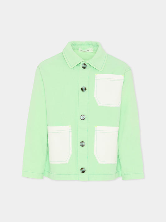 Giubbotto verde per bambino con stampa,Billieblush,U21681 735