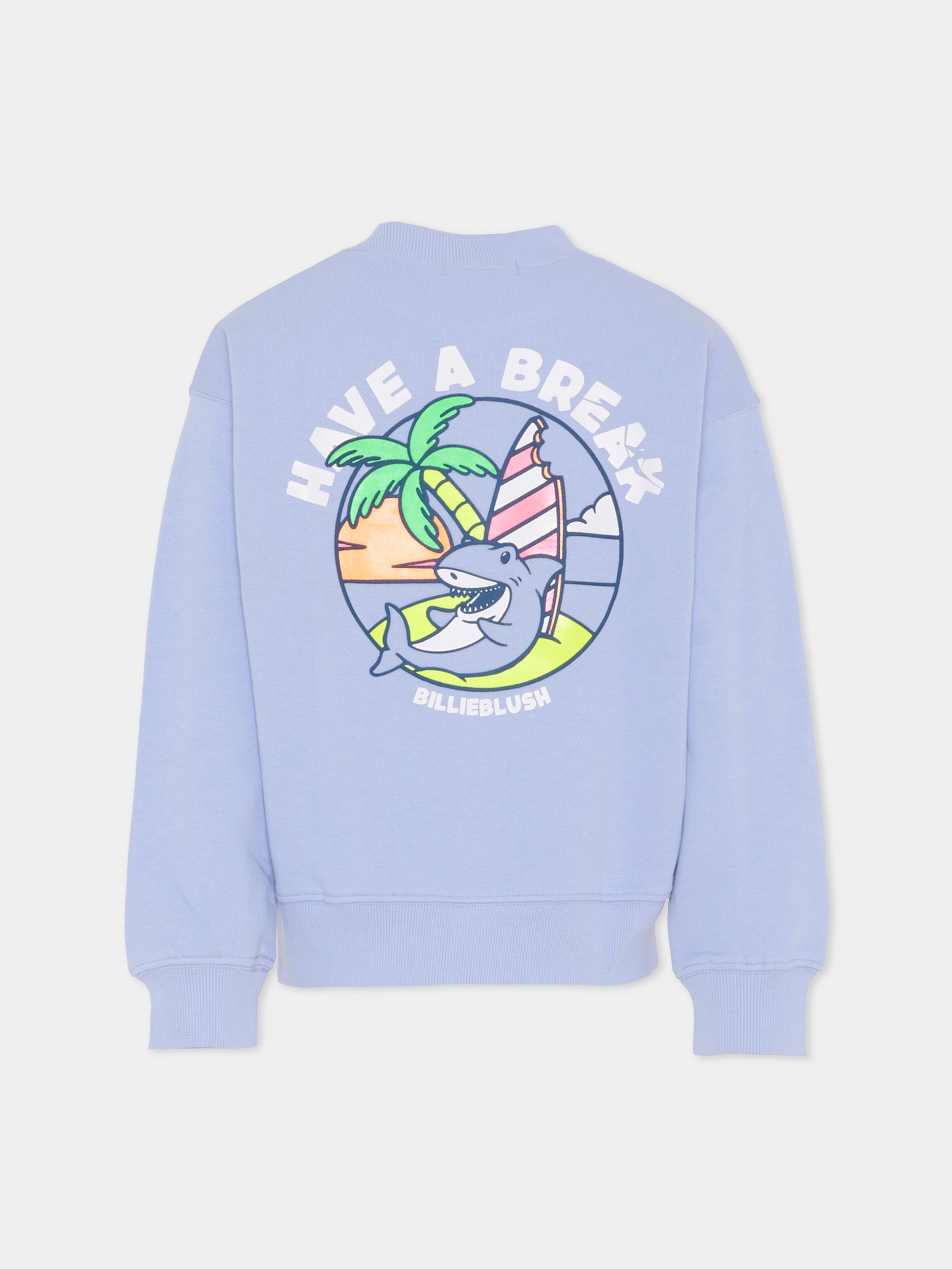 Felpa lilla per bambino con squalo,Billieblush,U21692 81S