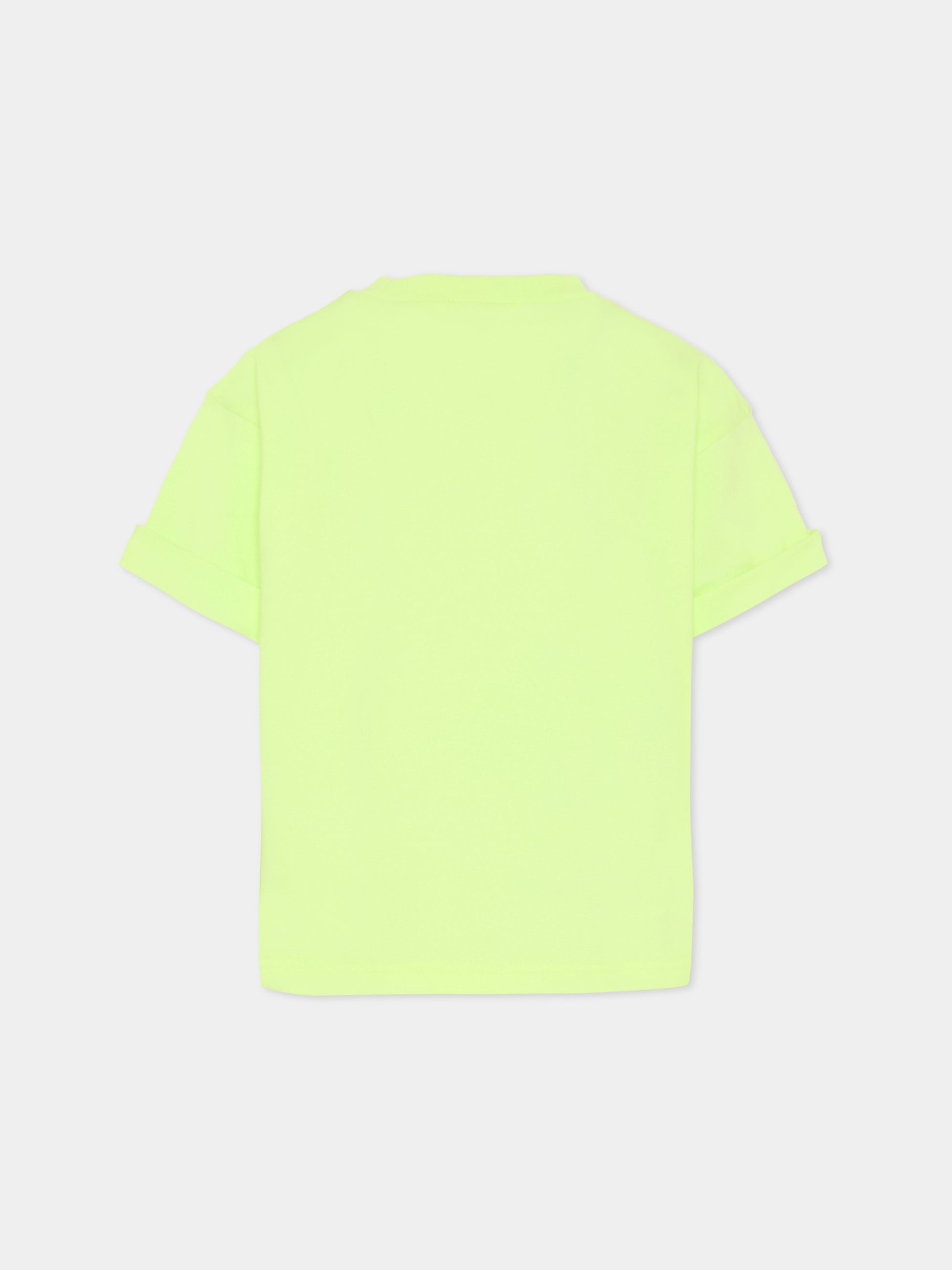 T-shirt verde per bambino con scimmia,Billieblush,U21697 552