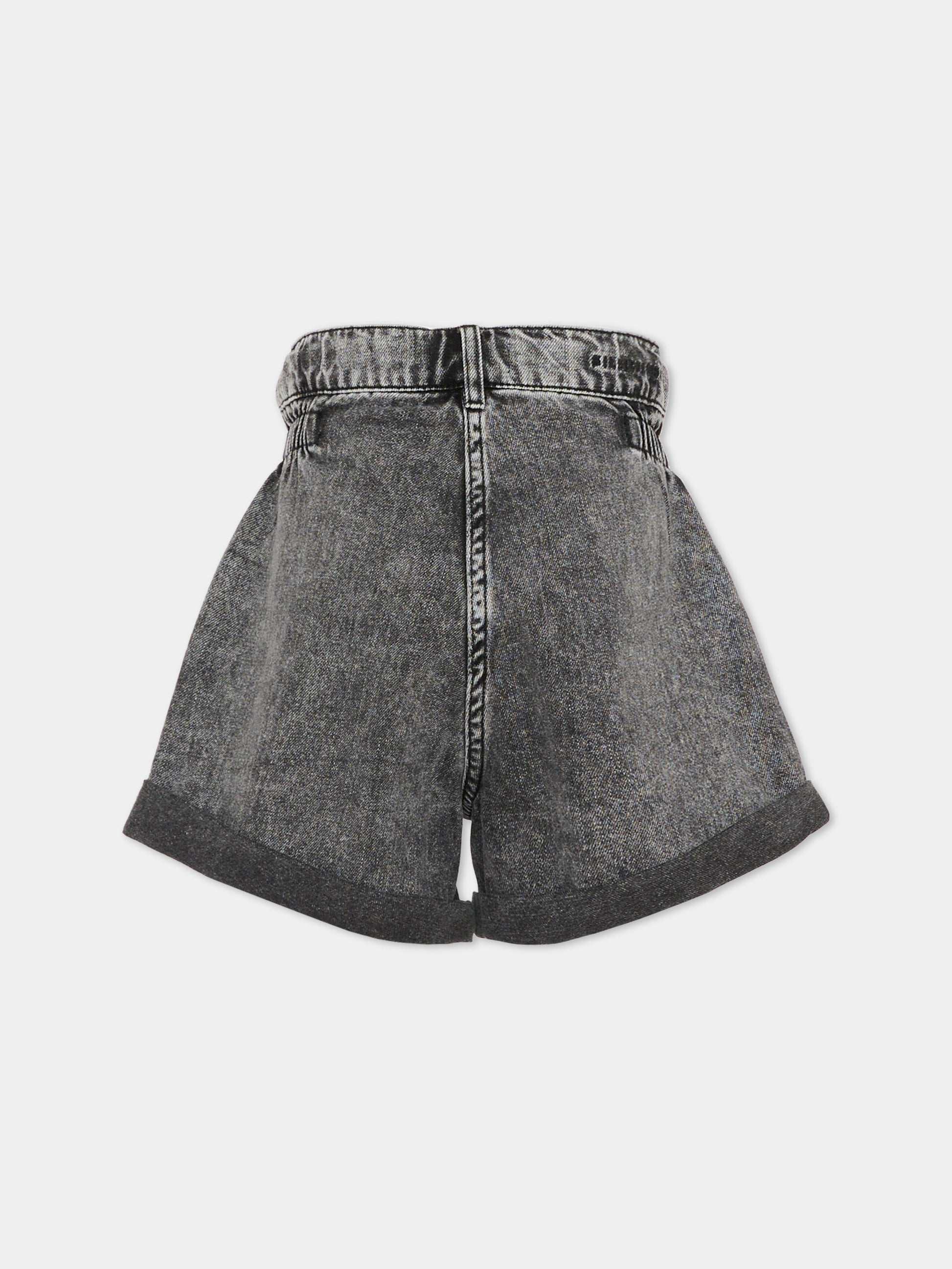 Shorts grigi per bambina con borchie,Billieblush,U21764 ZB6