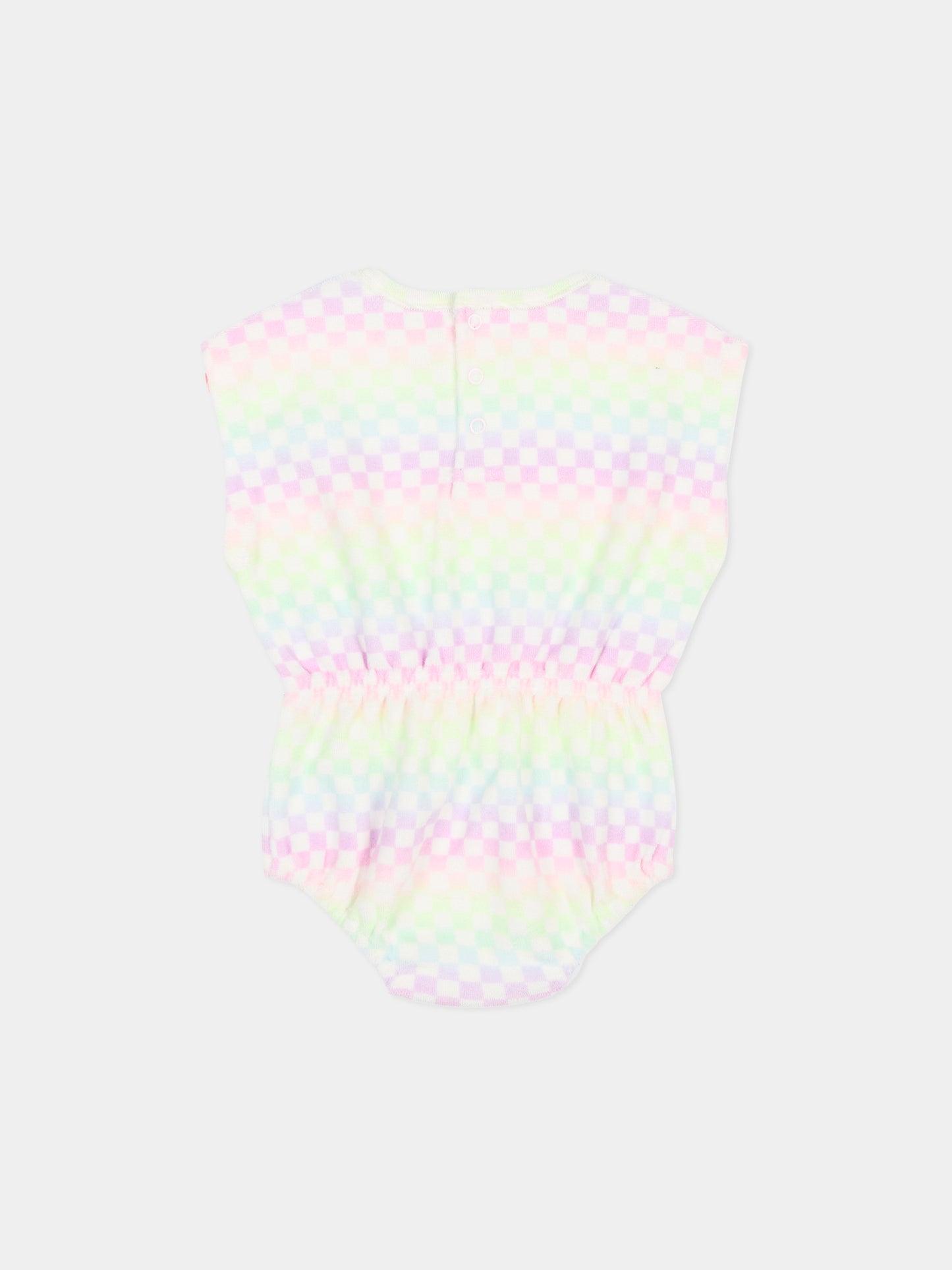 Tutina multicolor per neonata con logo,Billieblush,U21773 Z41