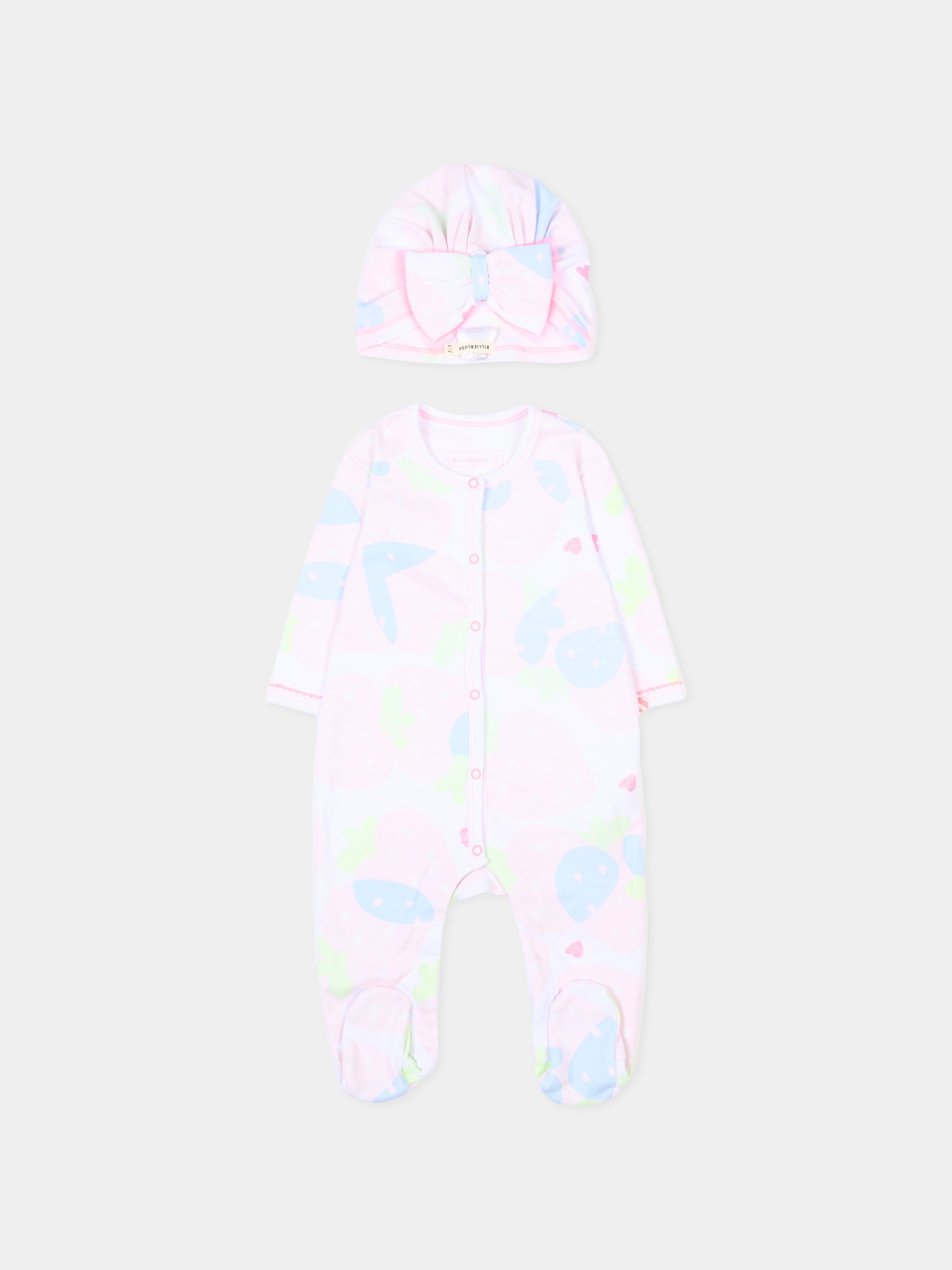 Set tutina multicolor per neonata con stampa fragole,Billieblush,U21806 10P