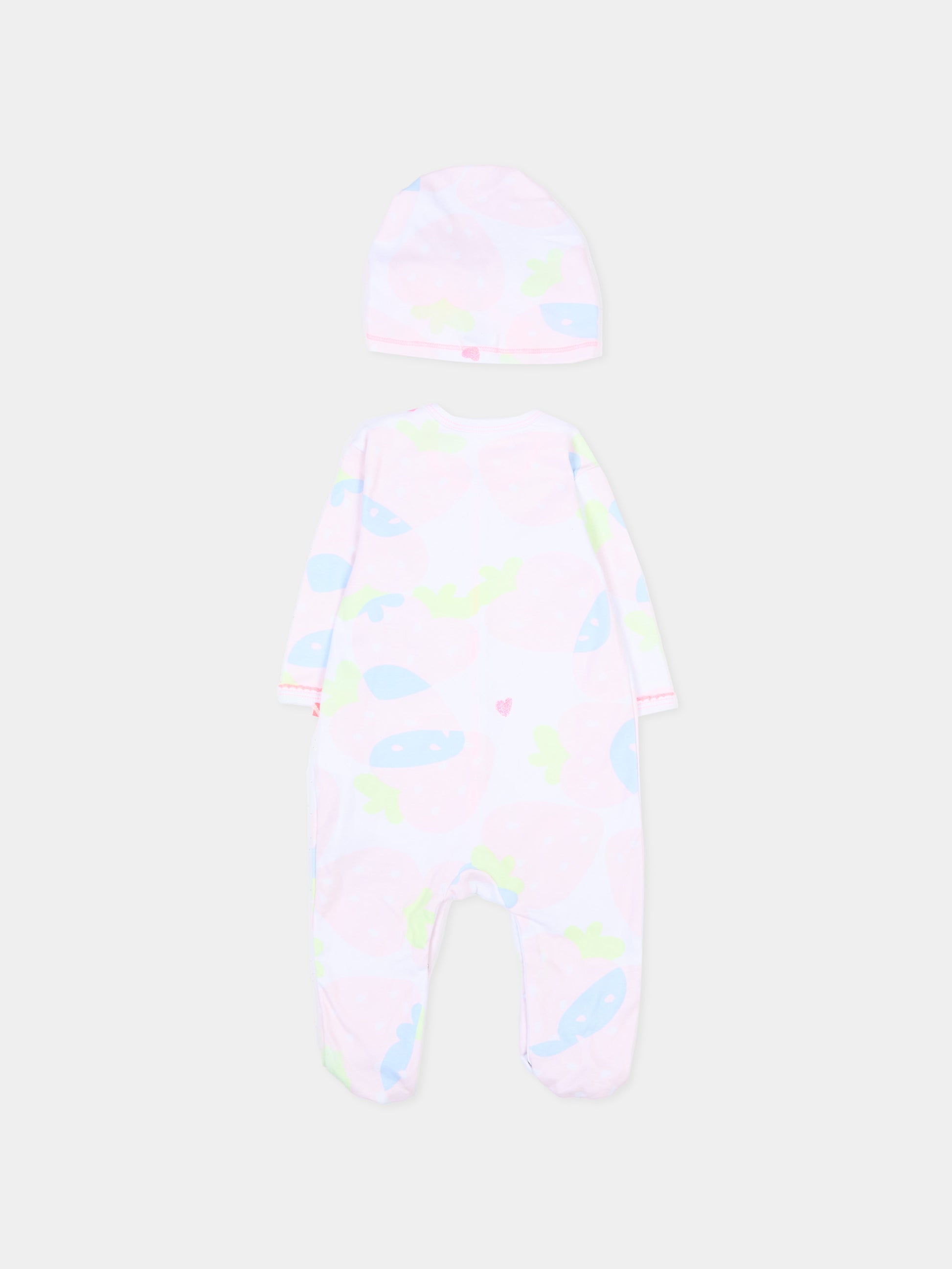 Set tutina multicolor per neonata con stampa fragole,Billieblush,U21806 10P