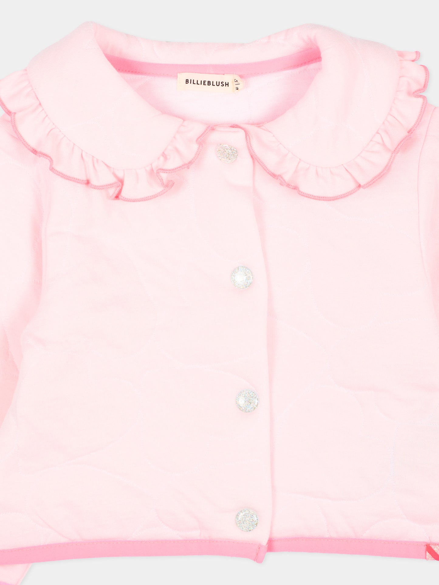Piumino rosa per neonata con rouches,Billieblush,U21812 44L
