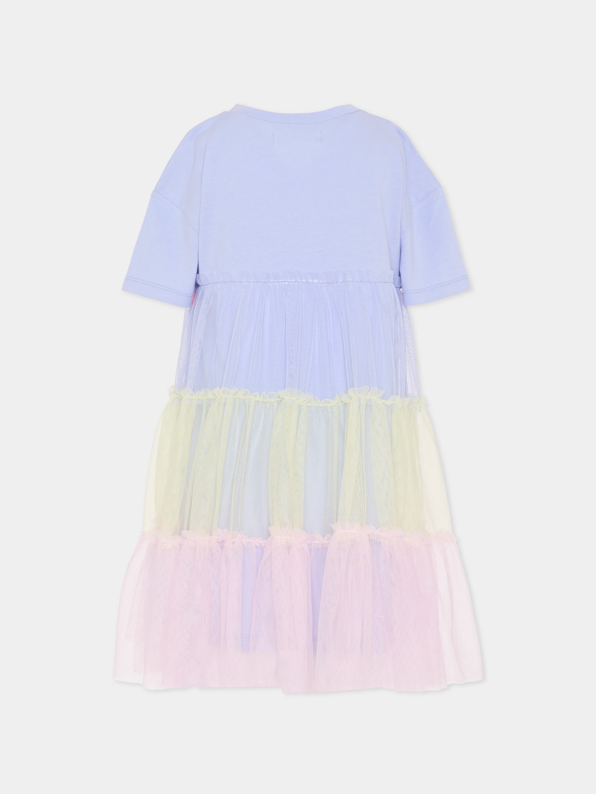 Vestito lilla per bambina con patch,Billieblush,U21823 81S