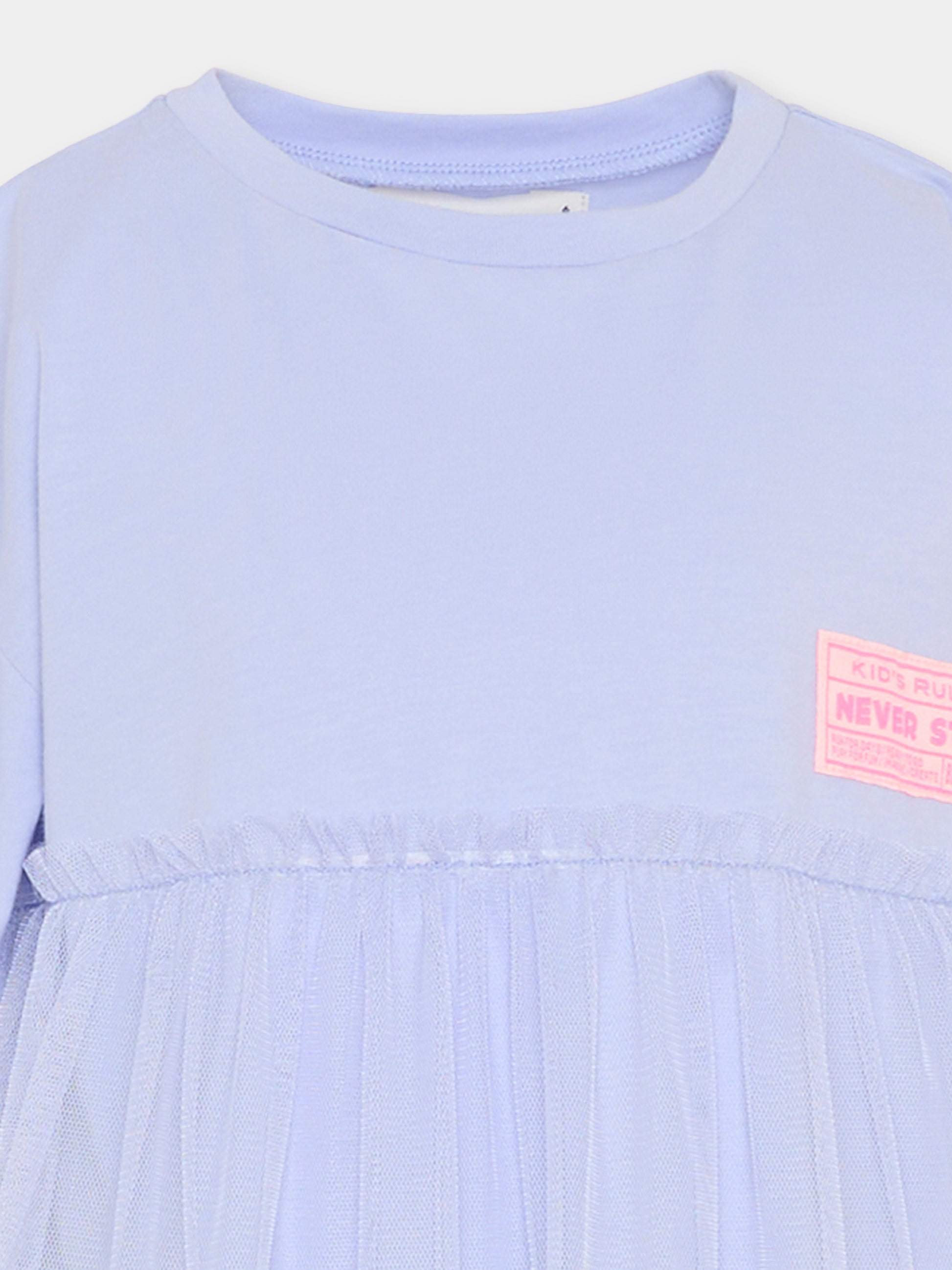 Vestito lilla per bambina con patch,Billieblush,U21823 81S