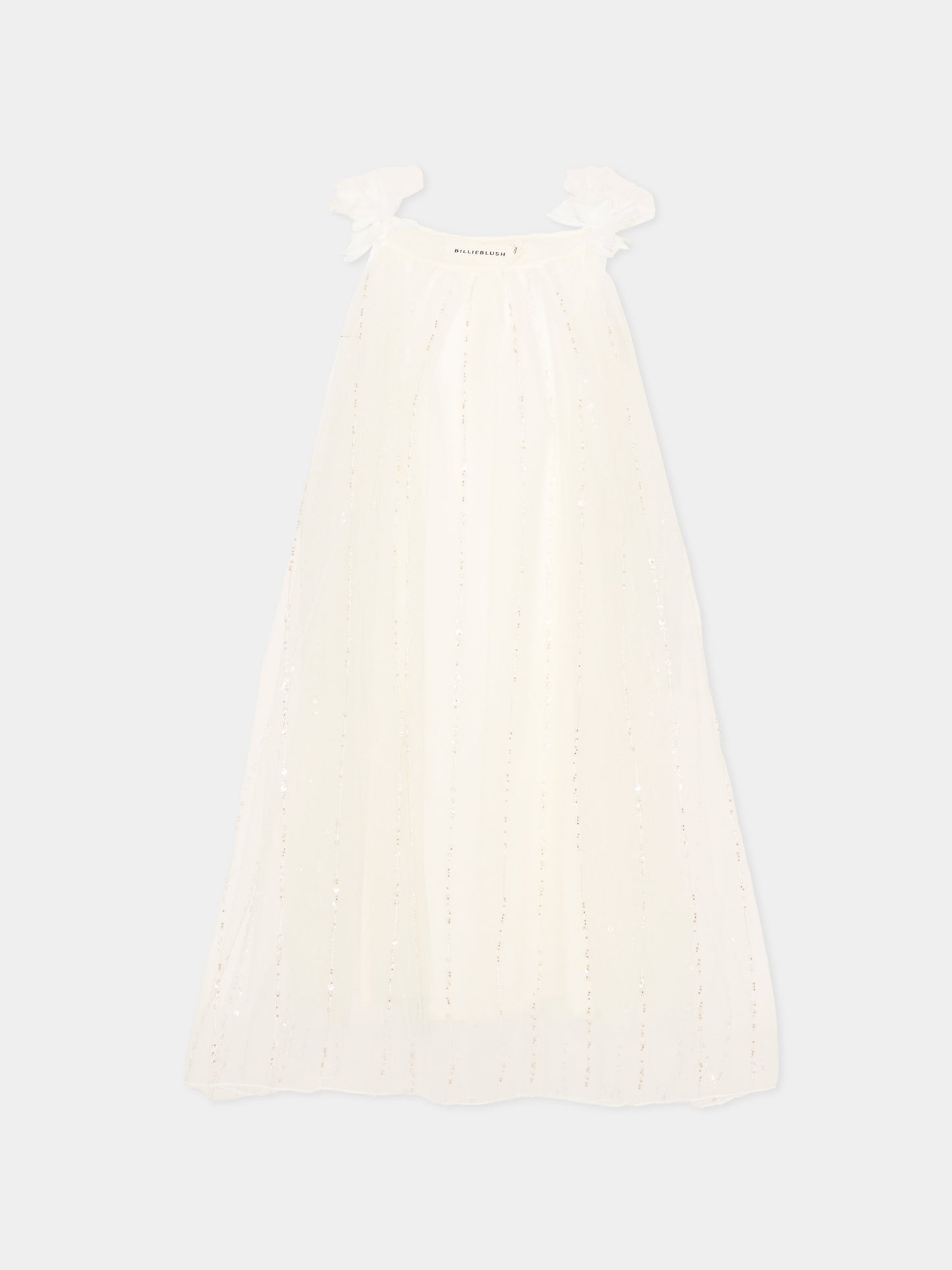 Abito elegante avorio per bambina con paillettes,Billieblush,U21841 105