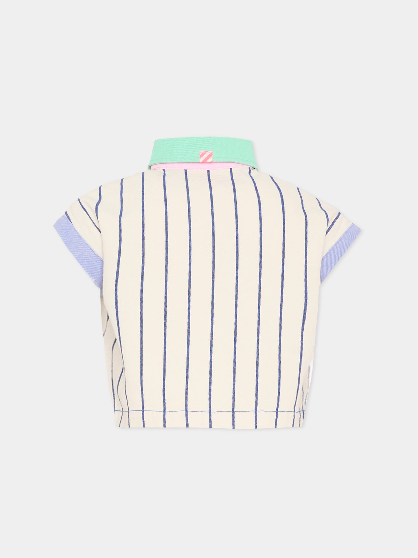 Camicia multicolor per bambina a righe,Billieblush,U21858 N48