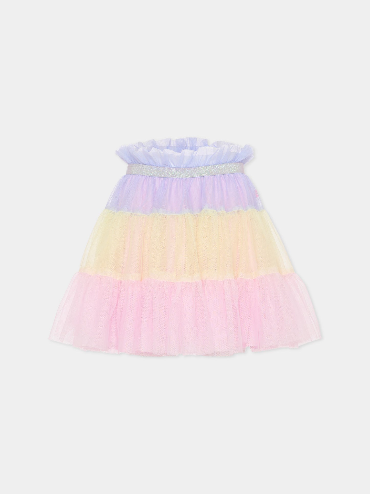 Gonna multicolor per bambina con dettaglio in lurex,Billieblush,U21861 Z41