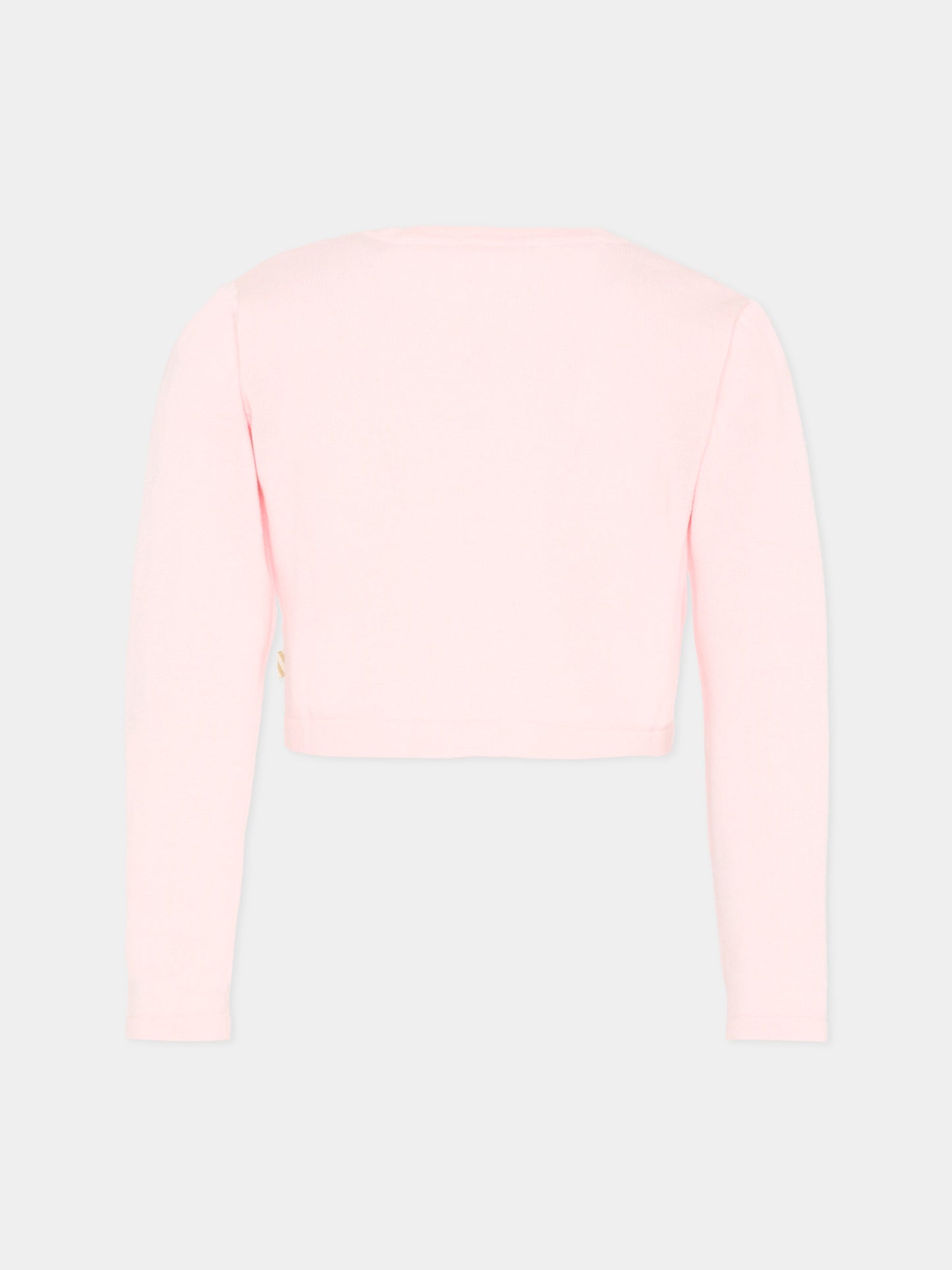 Cardigan rosa per bambina con paillettes,Billieblush,U21913 44L