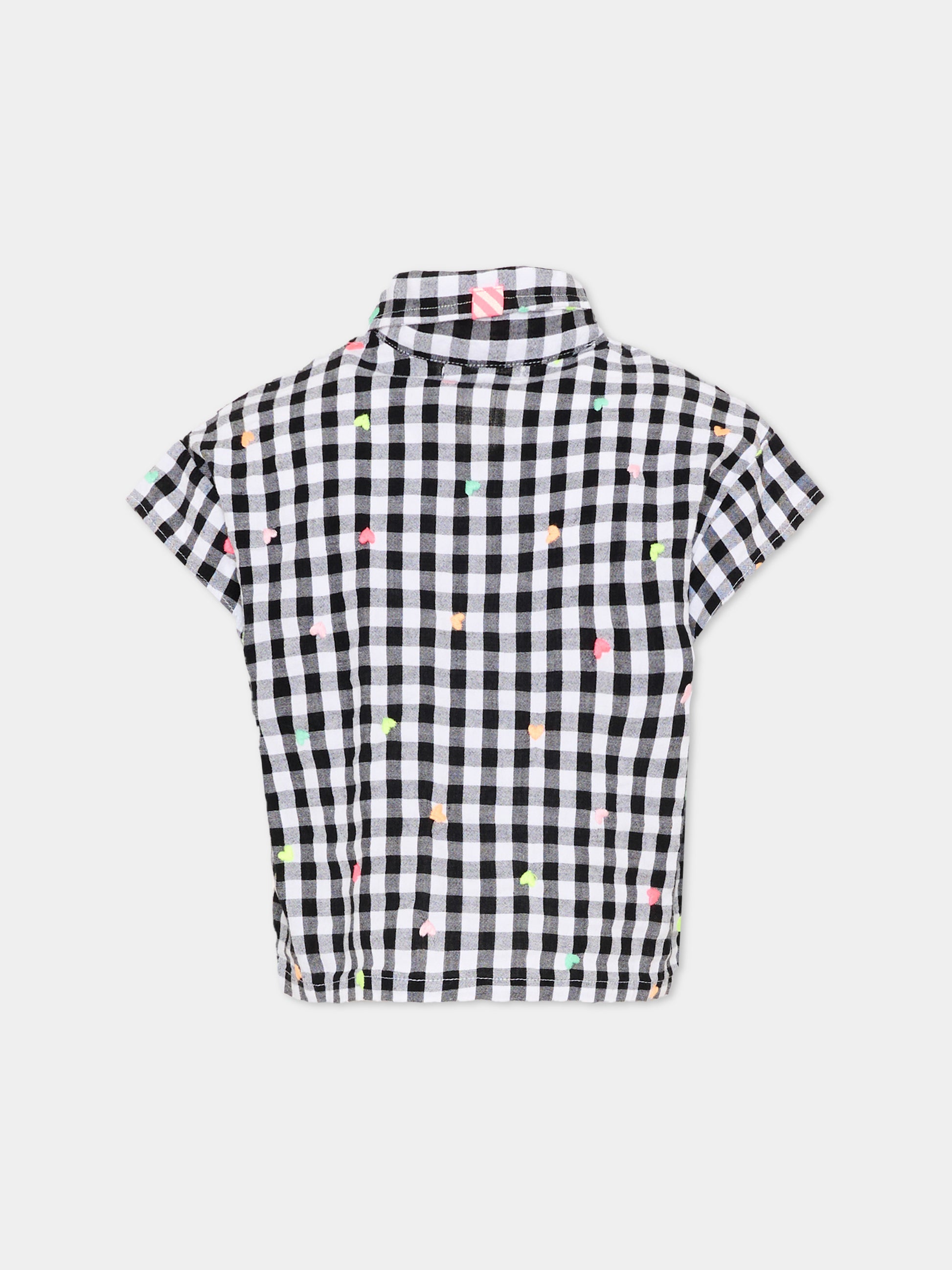 Camicia multicolor per bambina con cuori,Billieblush,U21987 N50