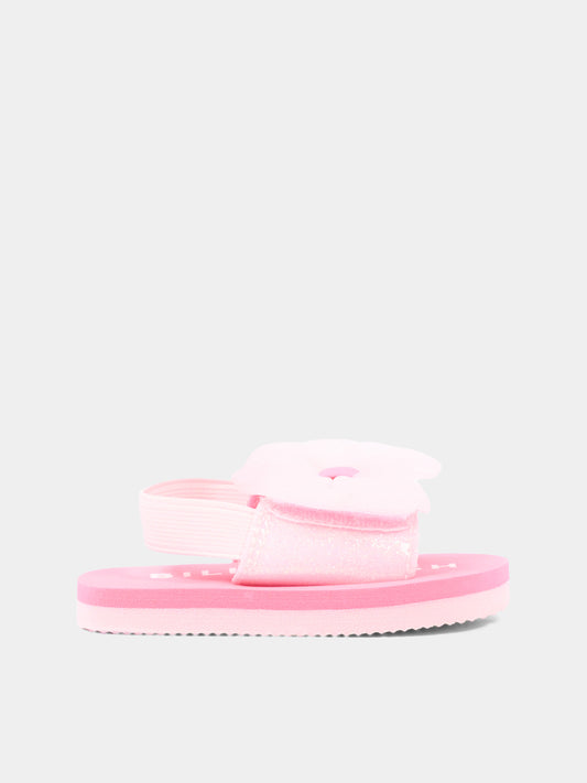 Sandali rosa per neonata con maxi fiocco,Billieblush,U22007 44L